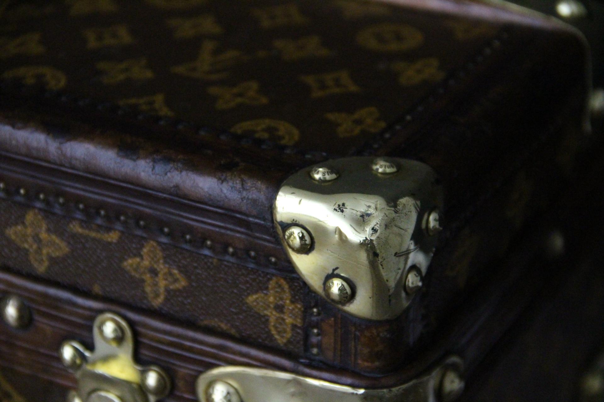 Louis Vuitton-Truhe, Louis Vuitton-Dampfer-Truhe, Louis Vuitton-Hut-Truhe (Messing) im Angebot