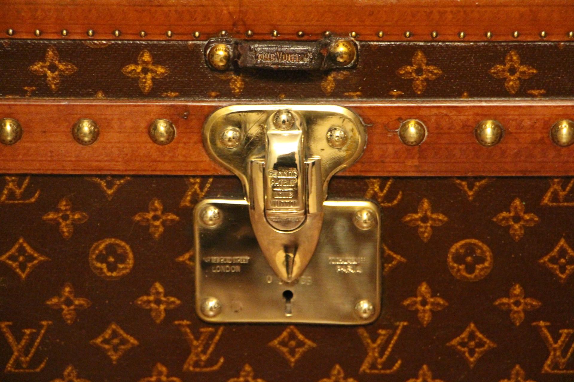 Brass Louis Vuitton Trunk, Louis Vuitton Steamer Trunk, Louis Vuitton Hat Trunk