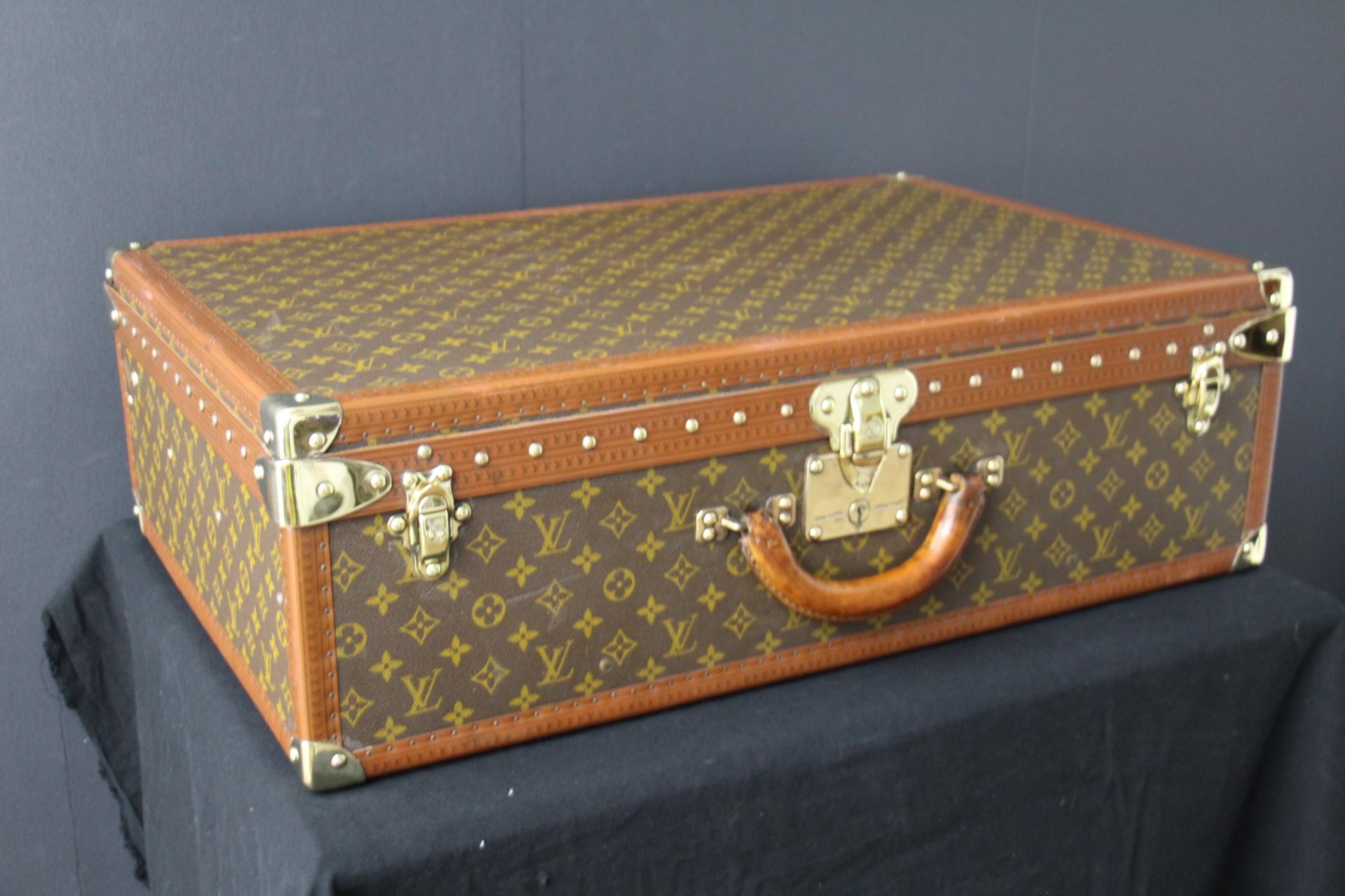 French Louis Vuitton Trunk, Louis Vuitton Suitcase, Vuitton Steamer Trunk, Alzer 70 For Sale