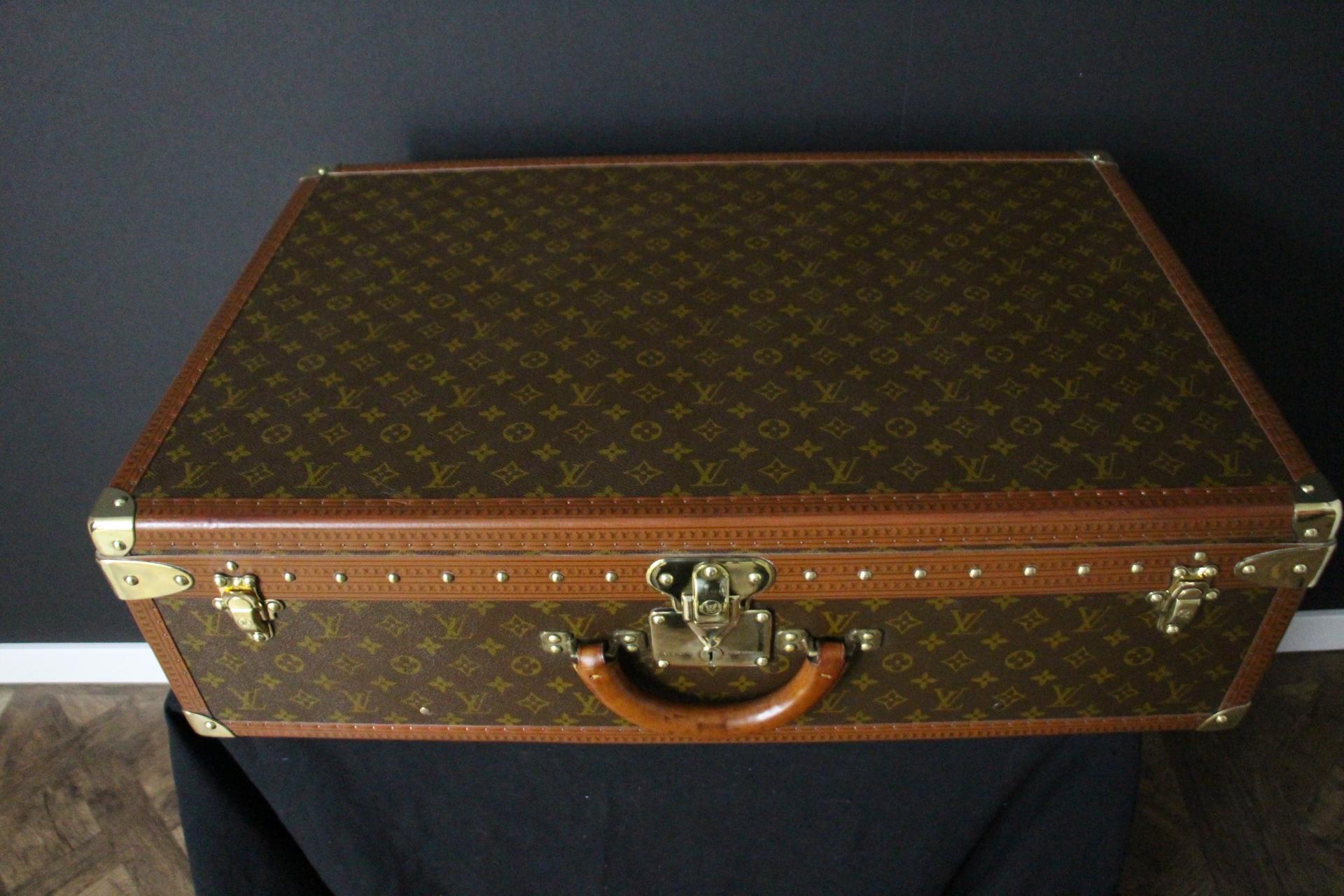 Louis Vuitton Trunk, Louis Vuitton Suitcase, Vuitton Steamer Trunk, Alzer 75 For Sale 11
