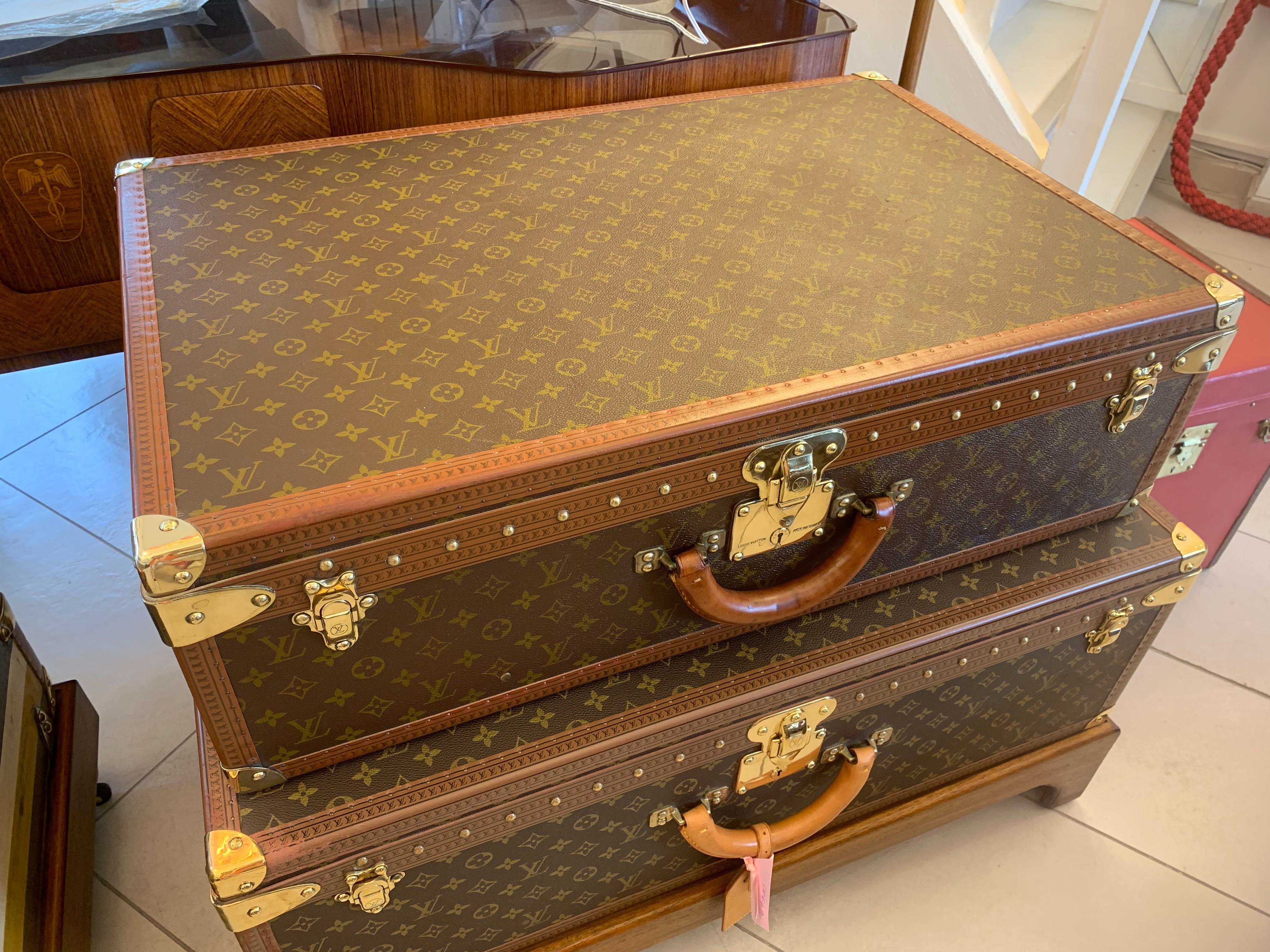 Louis Vuitton Trunk, Louis Vuitton Suitcase, Vuitton Steamer Trunk, Alzer 75 For Sale 13