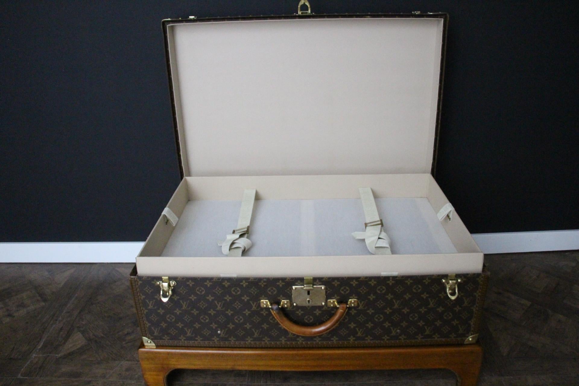 Louis Vuitton Trunk, Louis Vuitton Suitcase, Vuitton Steamer Trunk, Alzer 80 For Sale 7