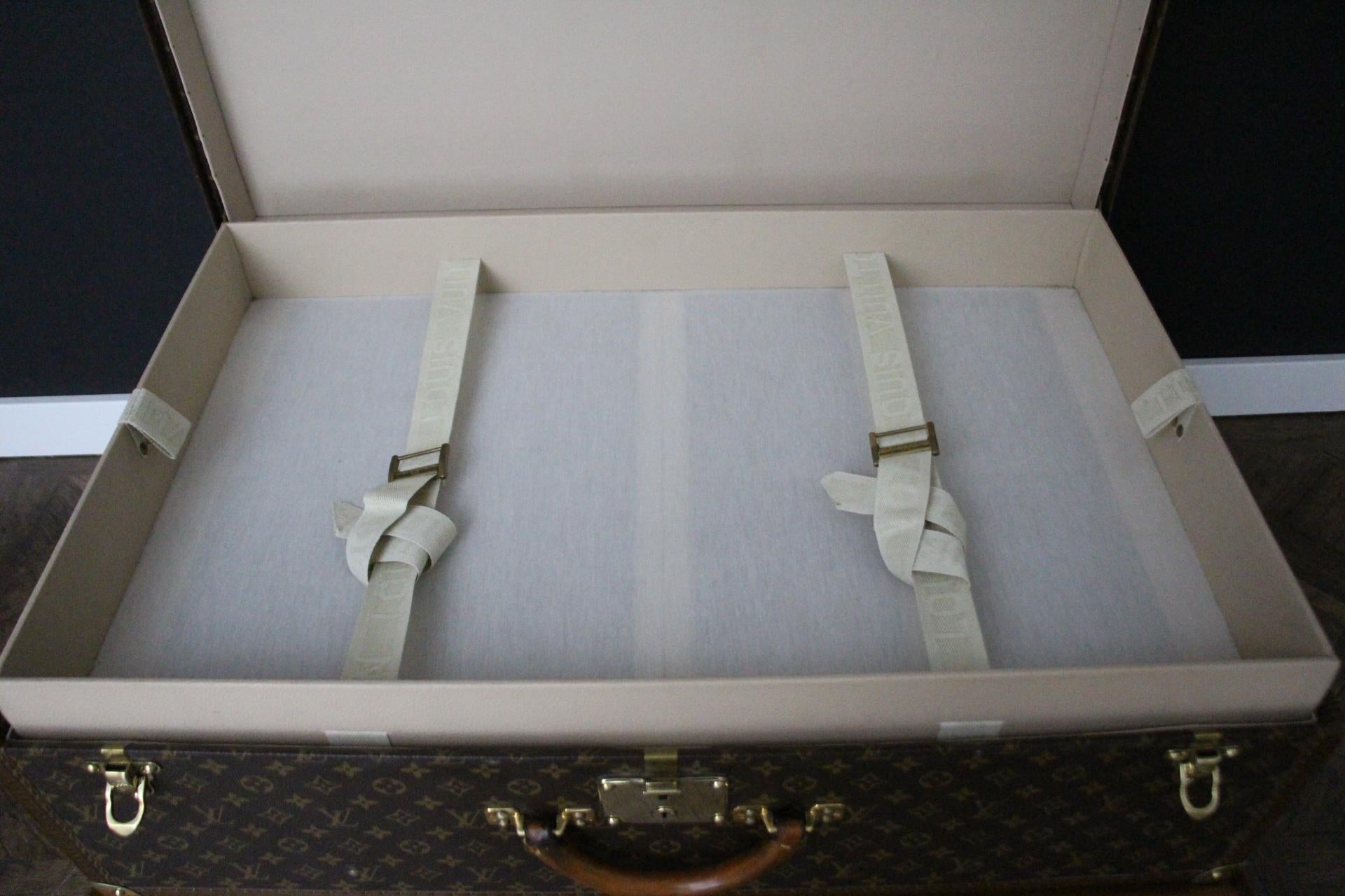 Louis Vuitton Trunk, Louis Vuitton Suitcase, Vuitton Steamer Trunk, Alzer 80 For Sale 8