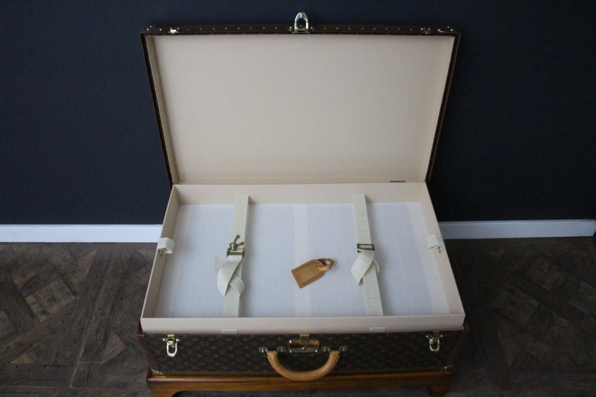 Louis Vuitton Trunk, Louis Vuitton Suitcase, Vuitton Steamer Trunk, Alzer 80 For Sale 8