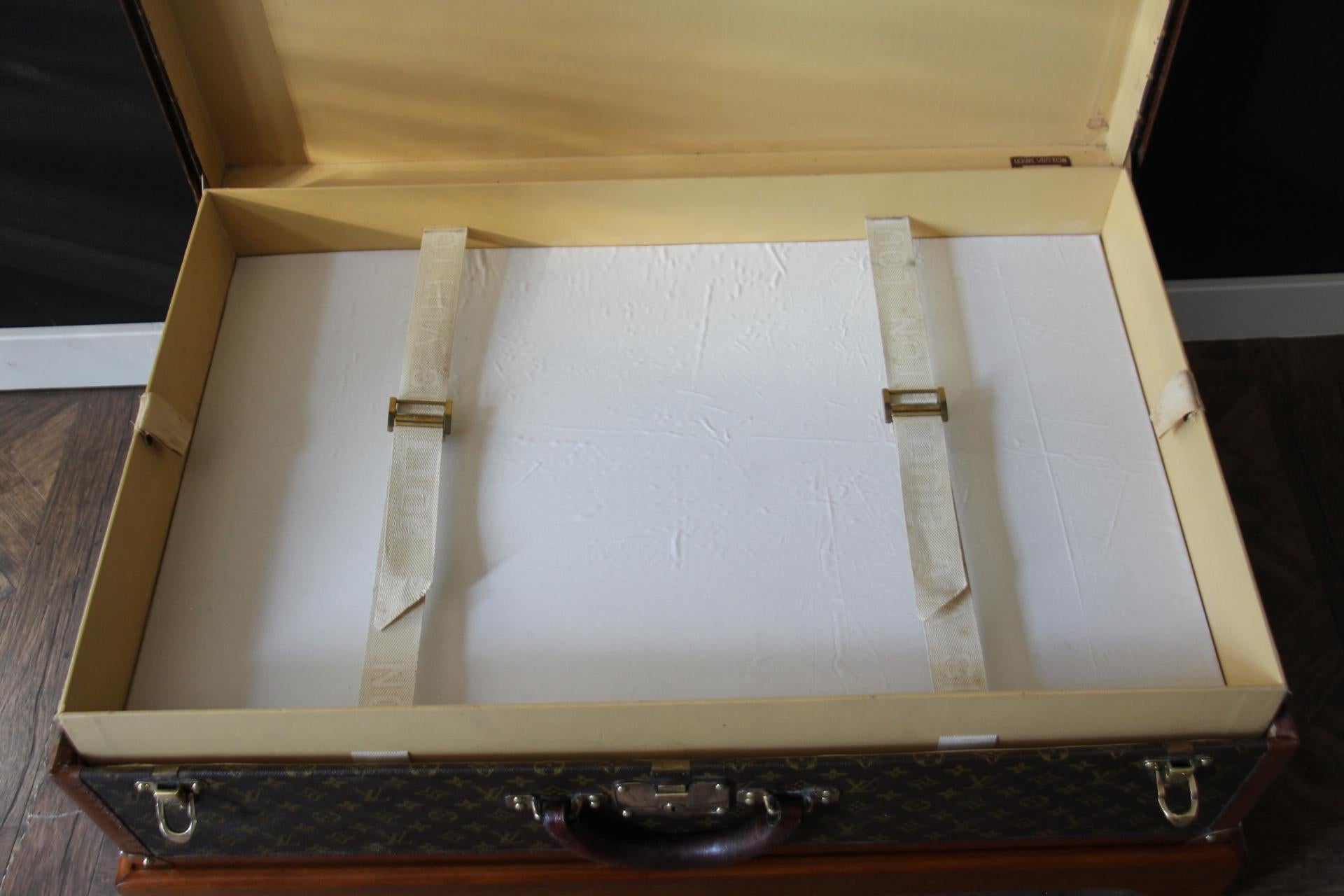 Louis Vuitton Trunk, Louis Vuitton Suitcase, Vuitton Steamer Trunk, Alzer 80 For Sale 10