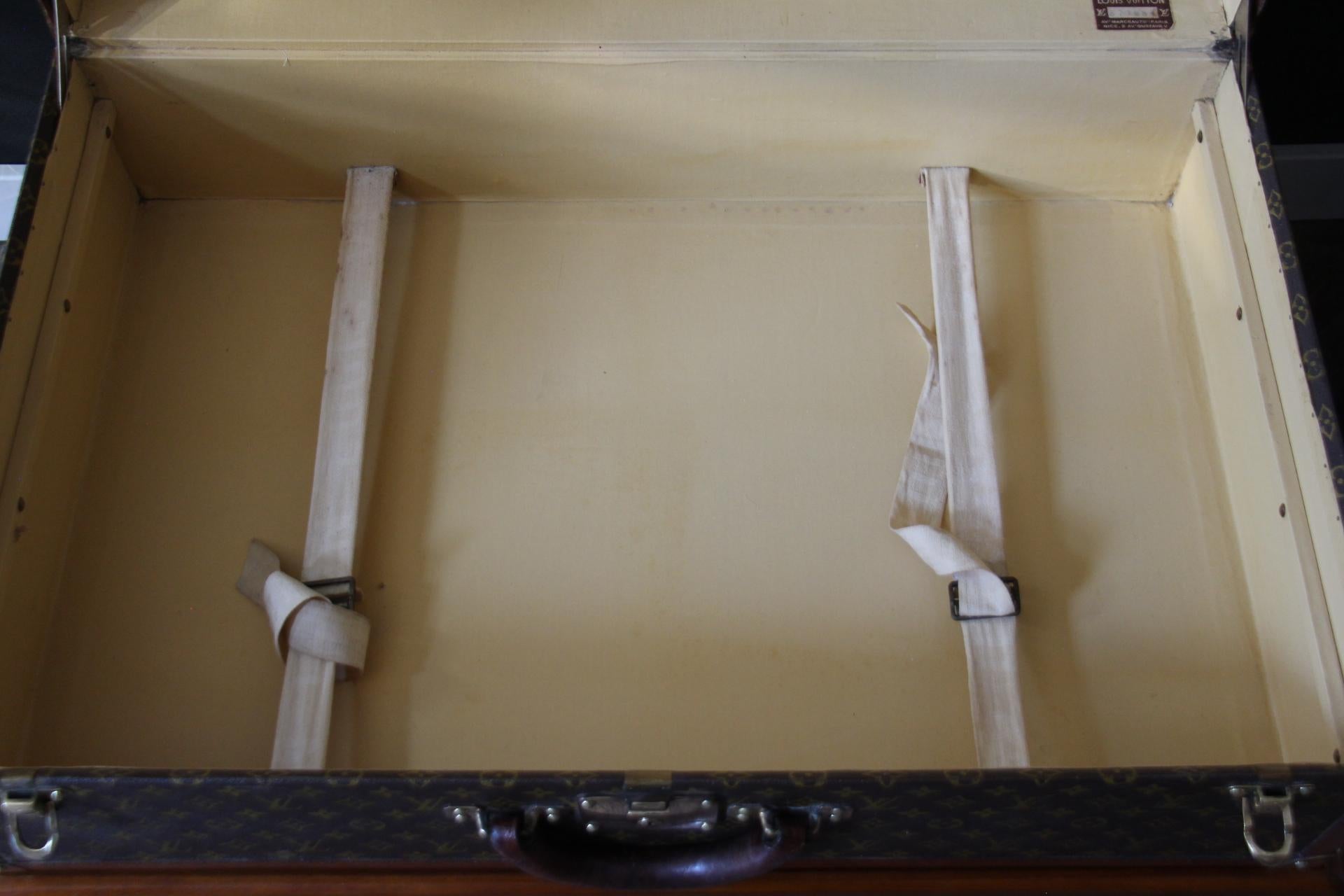 Louis Vuitton Trunk, Louis Vuitton Suitcase, Vuitton Steamer Trunk, Alzer 80 For Sale 11