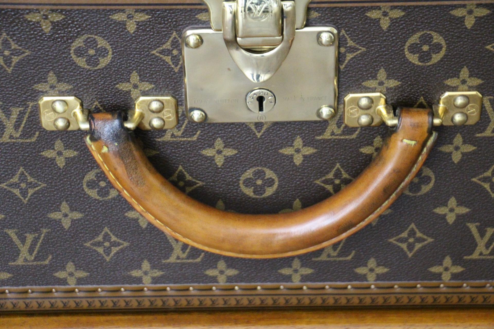 Brass Louis Vuitton Trunk, Louis Vuitton Suitcase, Vuitton Steamer Trunk, Alzer 80 For Sale