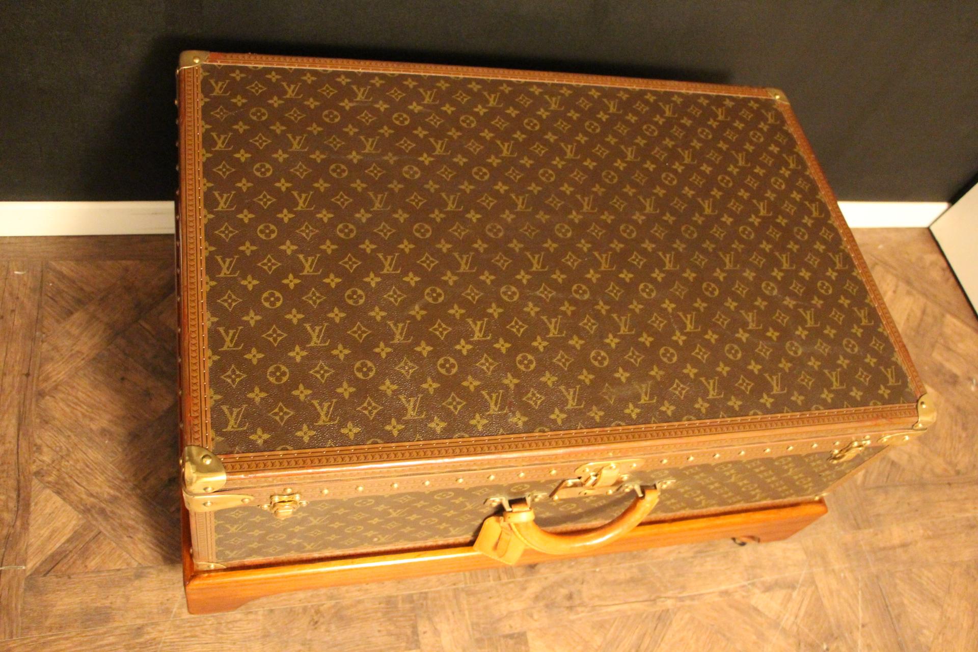 French Louis Vuitton Trunk, Louis Vuitton Suitcase, Louis Vuitton Steamer Trunk, Alzer 80