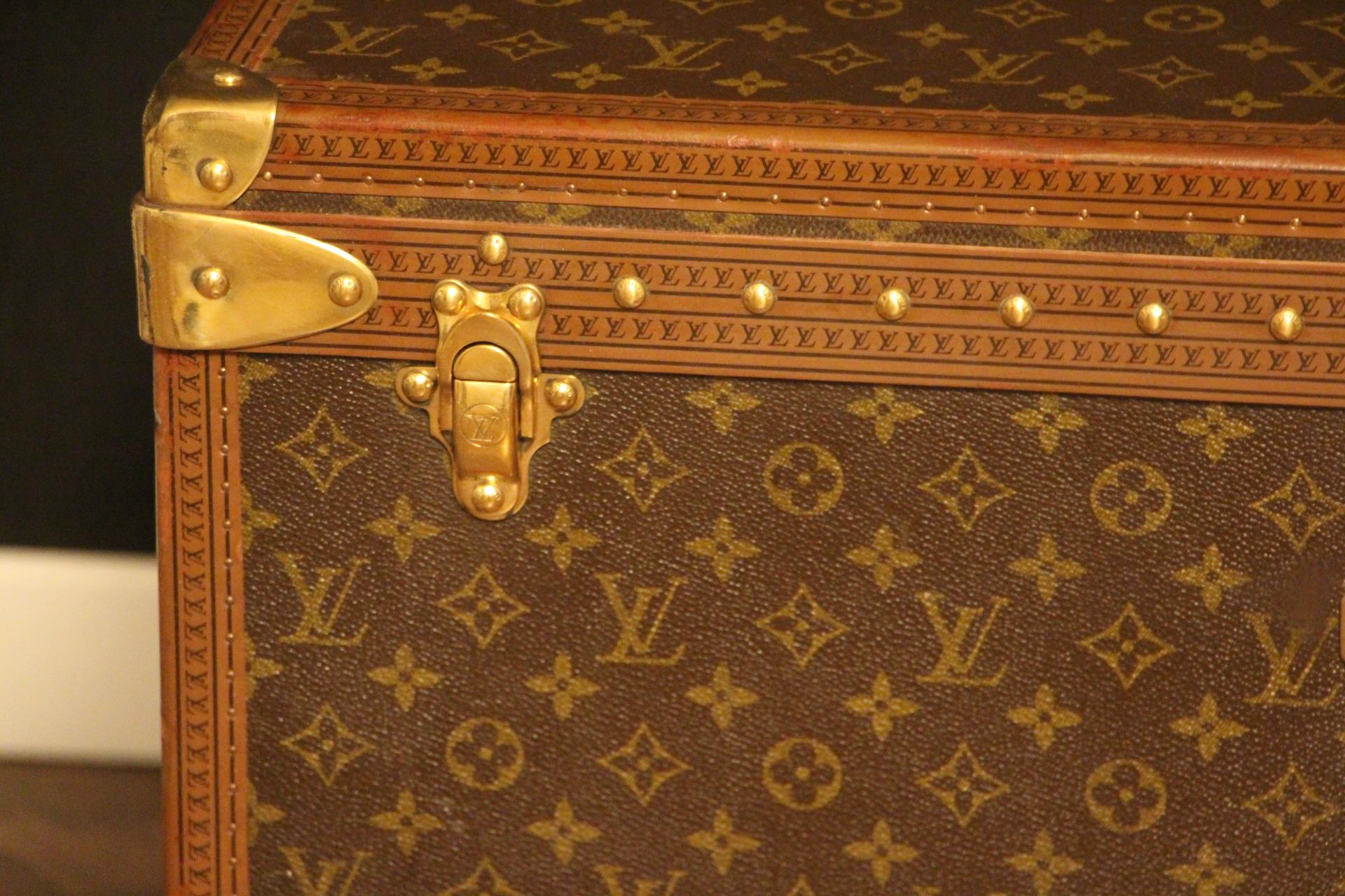 Late 20th Century Louis Vuitton Trunk, Louis Vuitton Suitcase, Louis Vuitton Steamer Trunk, Alzer 80