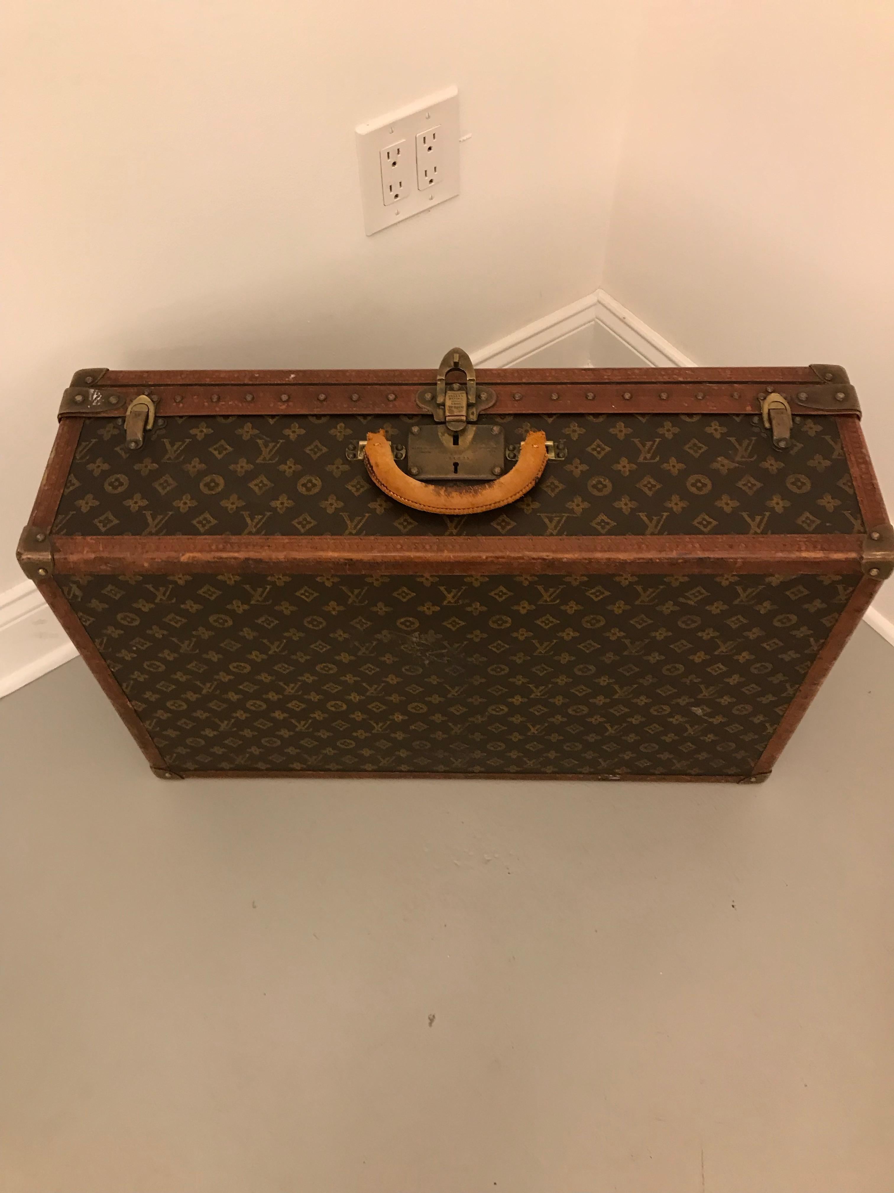 Louis Vuitton 70 size serial number 778676, bought from Jordan Marsh Co. Boston, some scuffs and expected wear, no key. Must have for any collectors. Adds the perfect decor to any room. Great conversation starter.