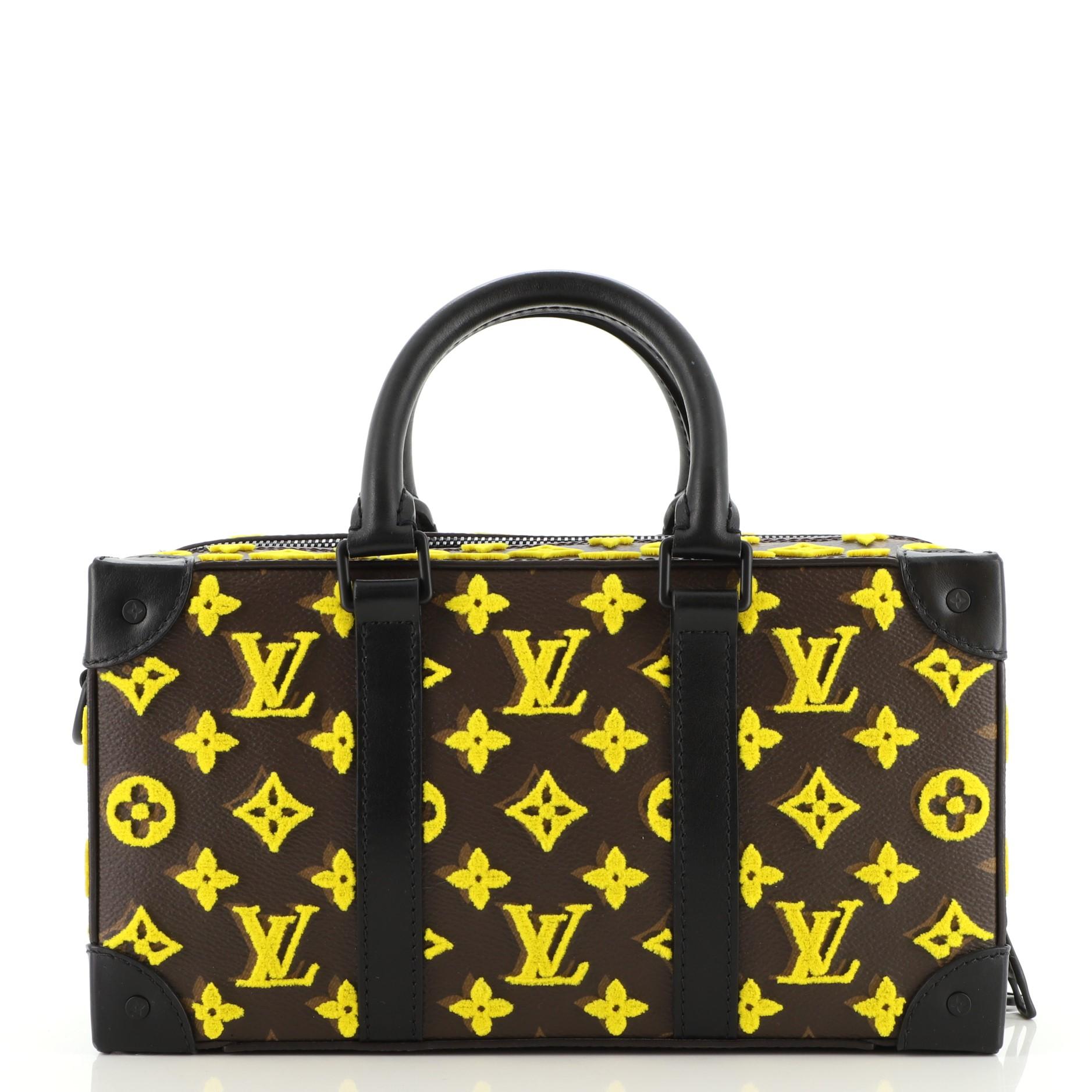 Louis Vuitton Trunk Speedy Bag Monogram Tuffetage Canvas In Good Condition In NY, NY