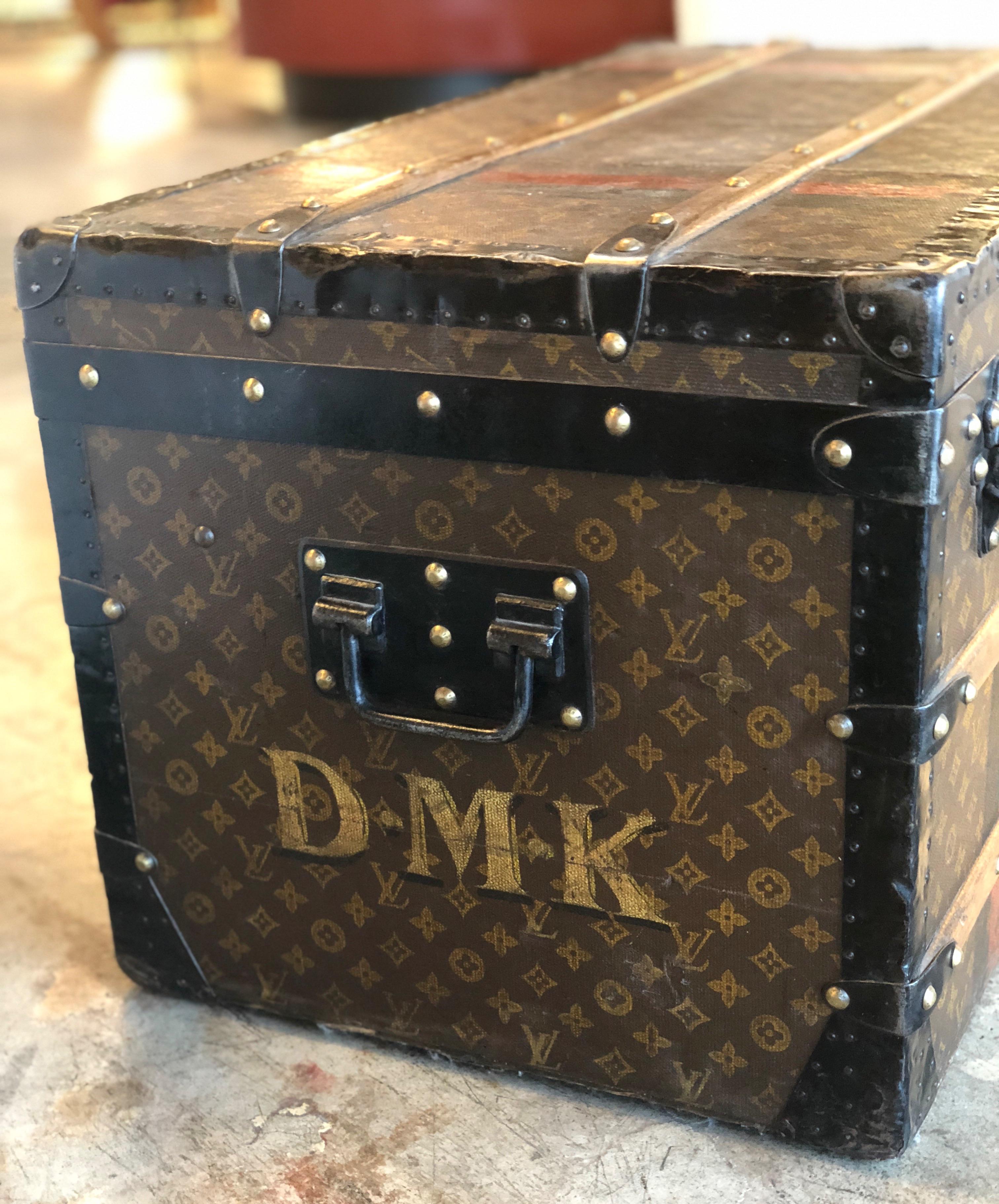 Louis Vuitton Trunk with DMK Initials, circa 1920s 1