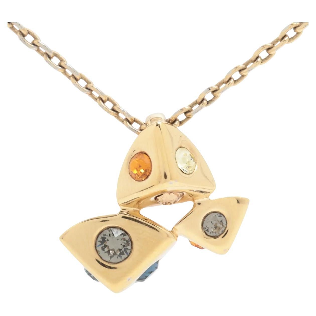 Collana con ciondolo in strass Louis Vuitton Trunkies Multicolore in vendita