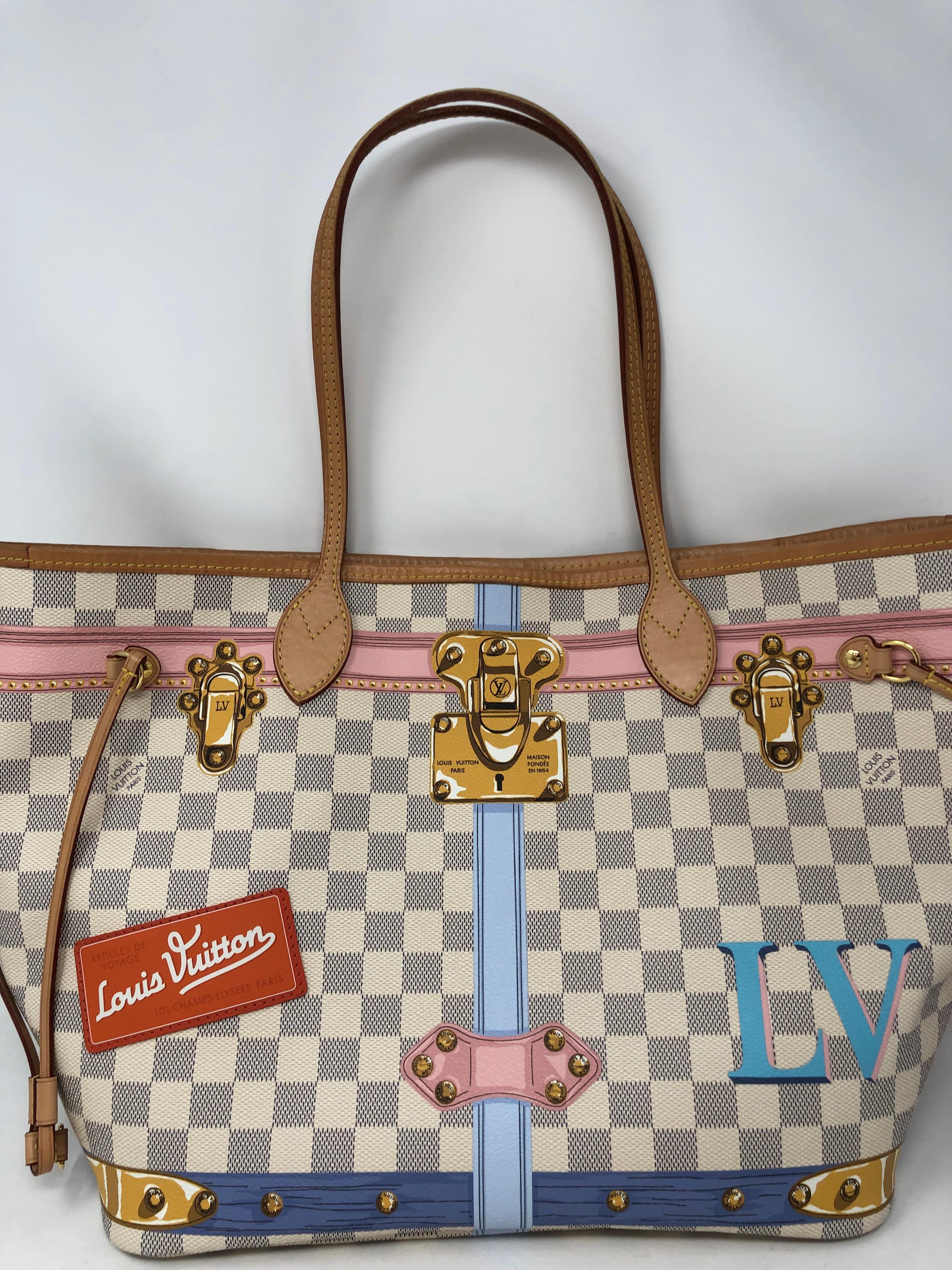 Louis Vuitton Trunks Neverfull MM Damier Azure. Limited Trunks Collection Neverfull in good condition. Limited and Collector's piece. Clean interior. Guranteed authentic. 