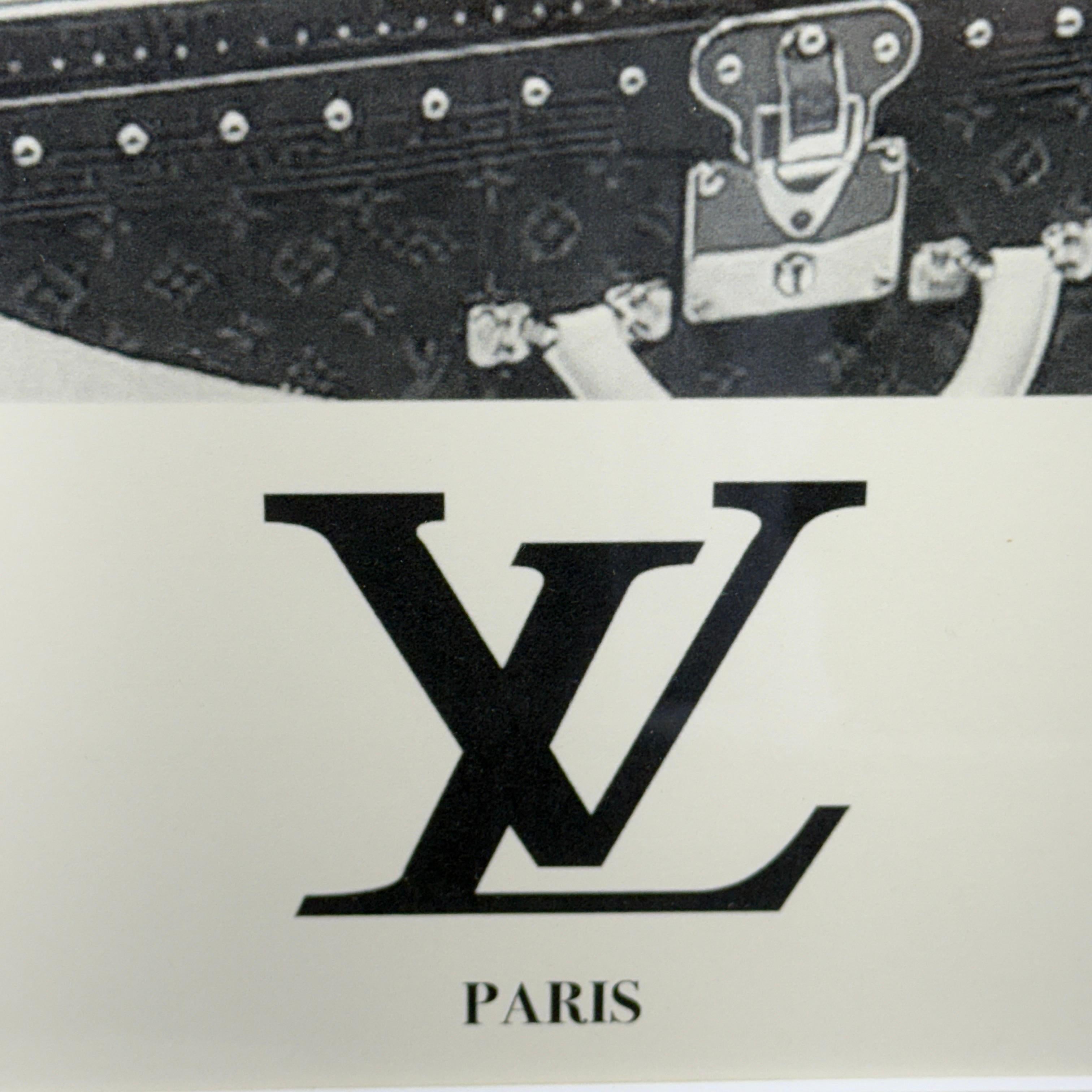 Louis Vuitton Trunks Suitcases Monogram Art Print Framed en venta 2