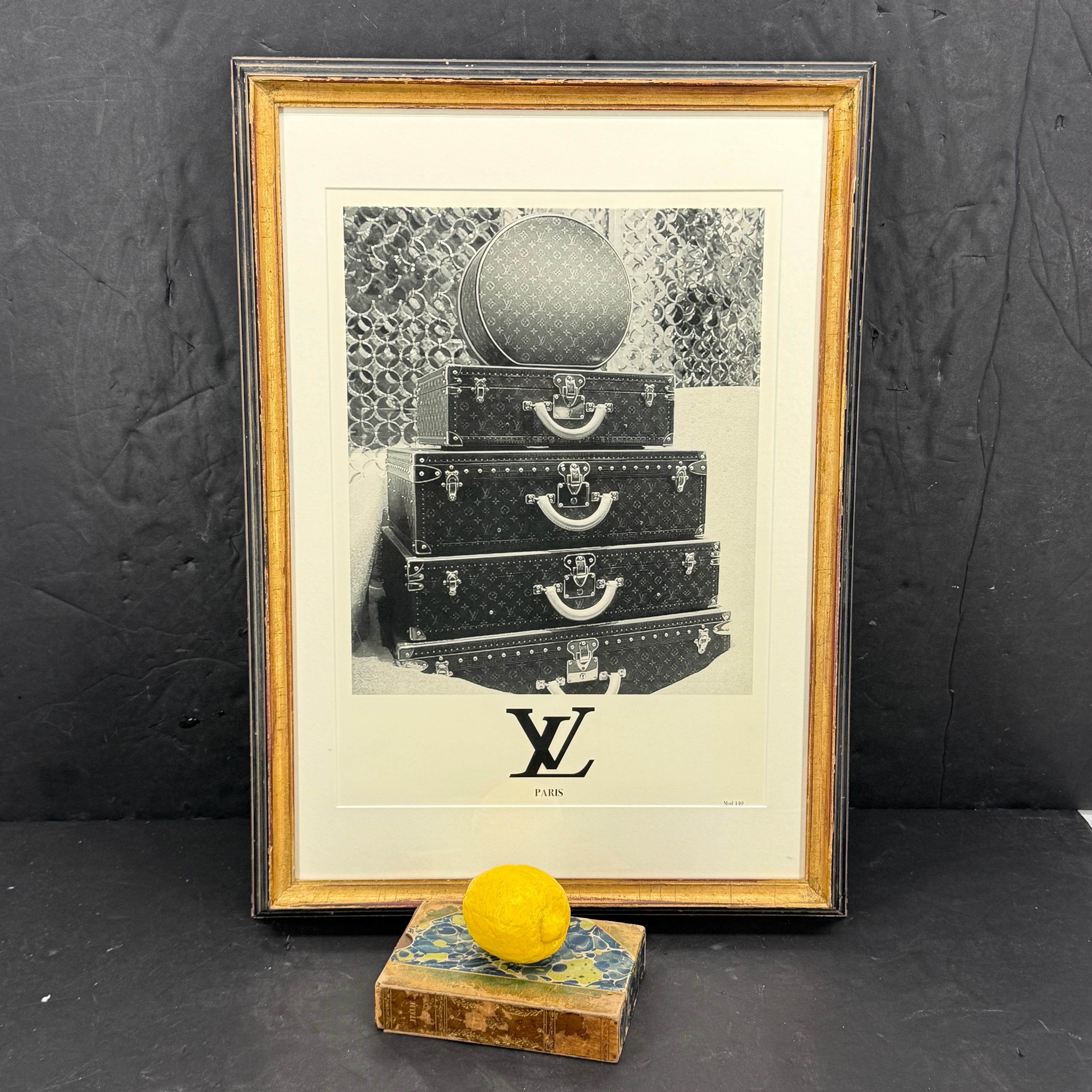 Louis Vuitton Trunks Suitcases Monogram Art Print Framed For Sale 2