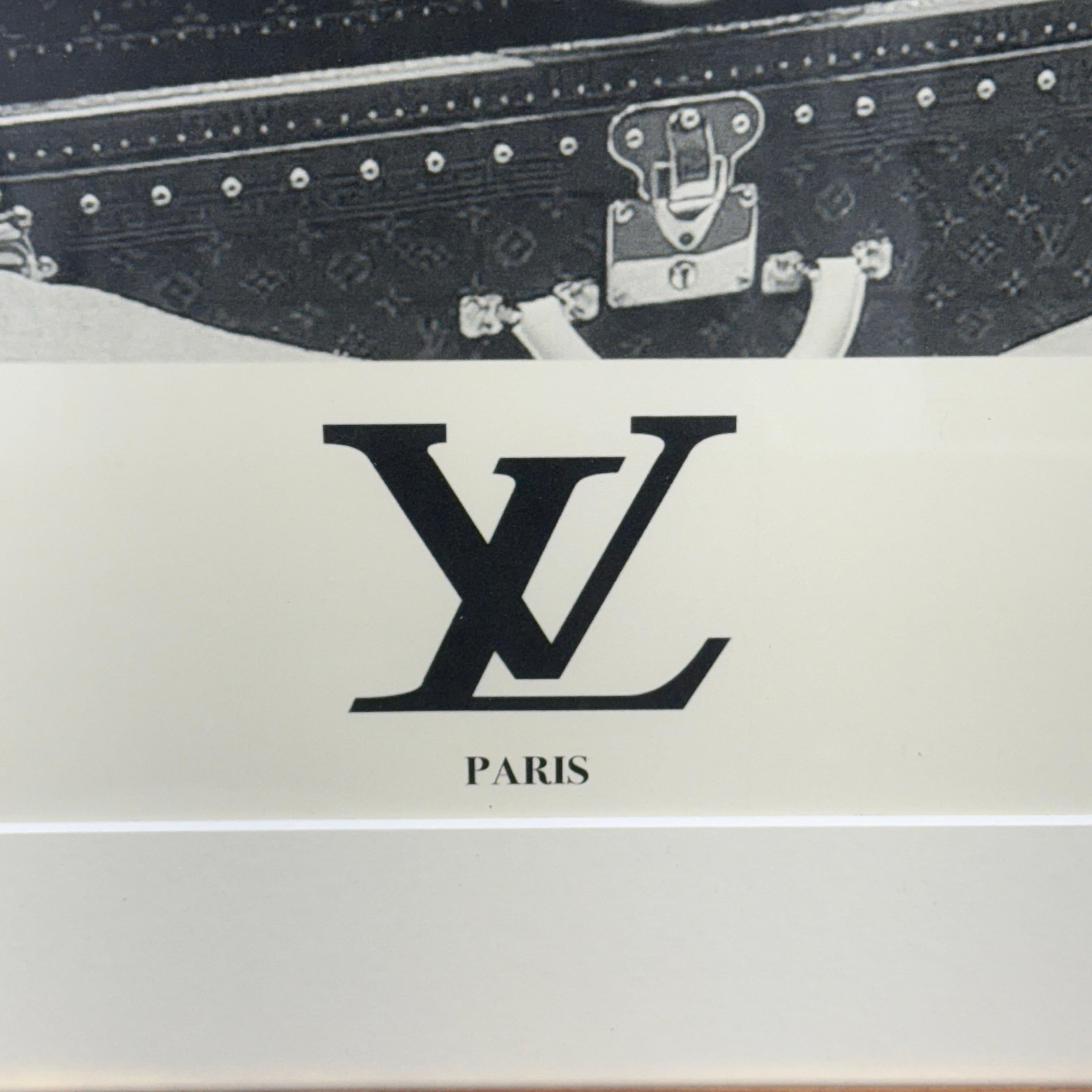 Louis Vuitton Trunks Suitcases Monogram Art Print Framed For Sale 3