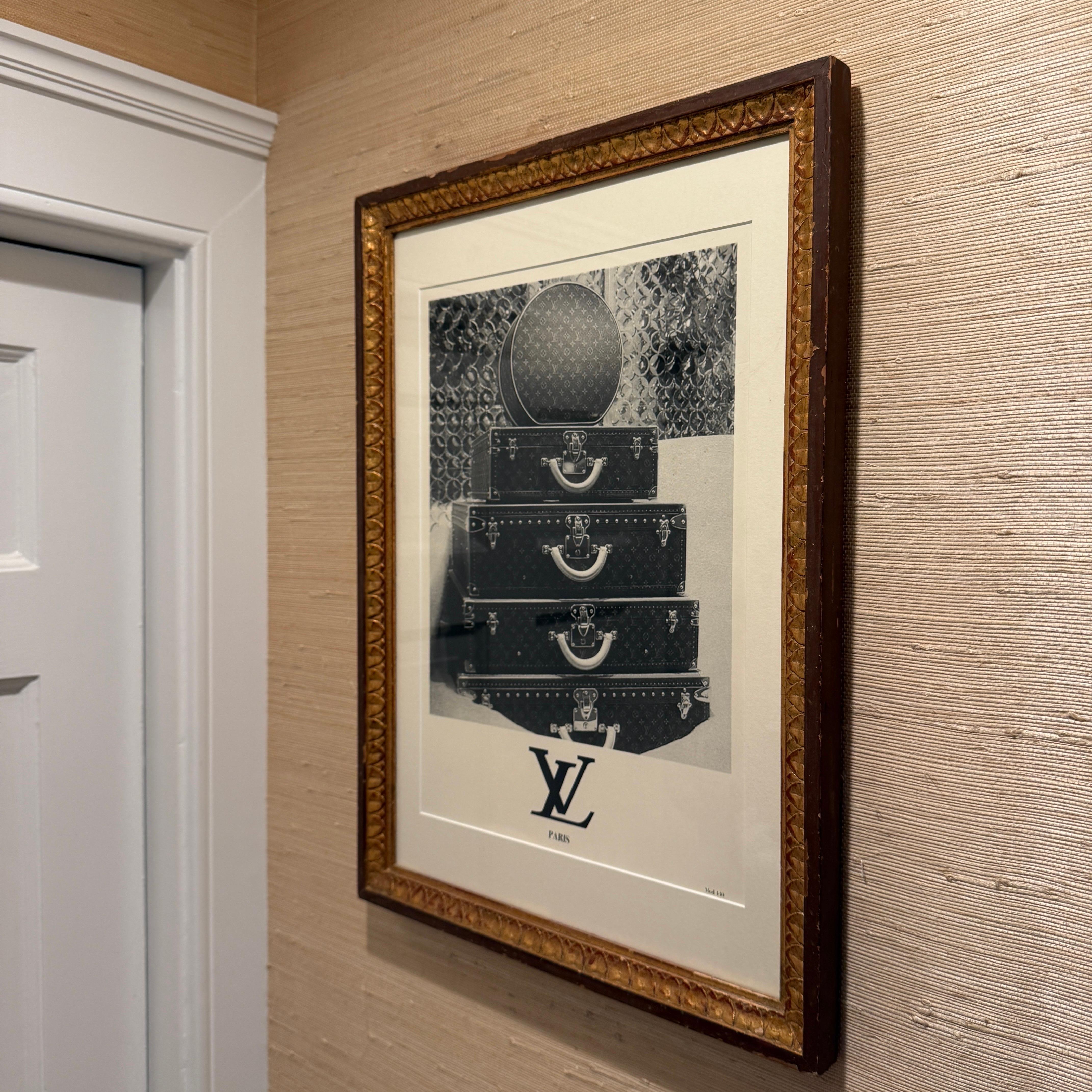 Louis Vuitton Trunks Suitcases Monogram Art Print Framed en venta 5