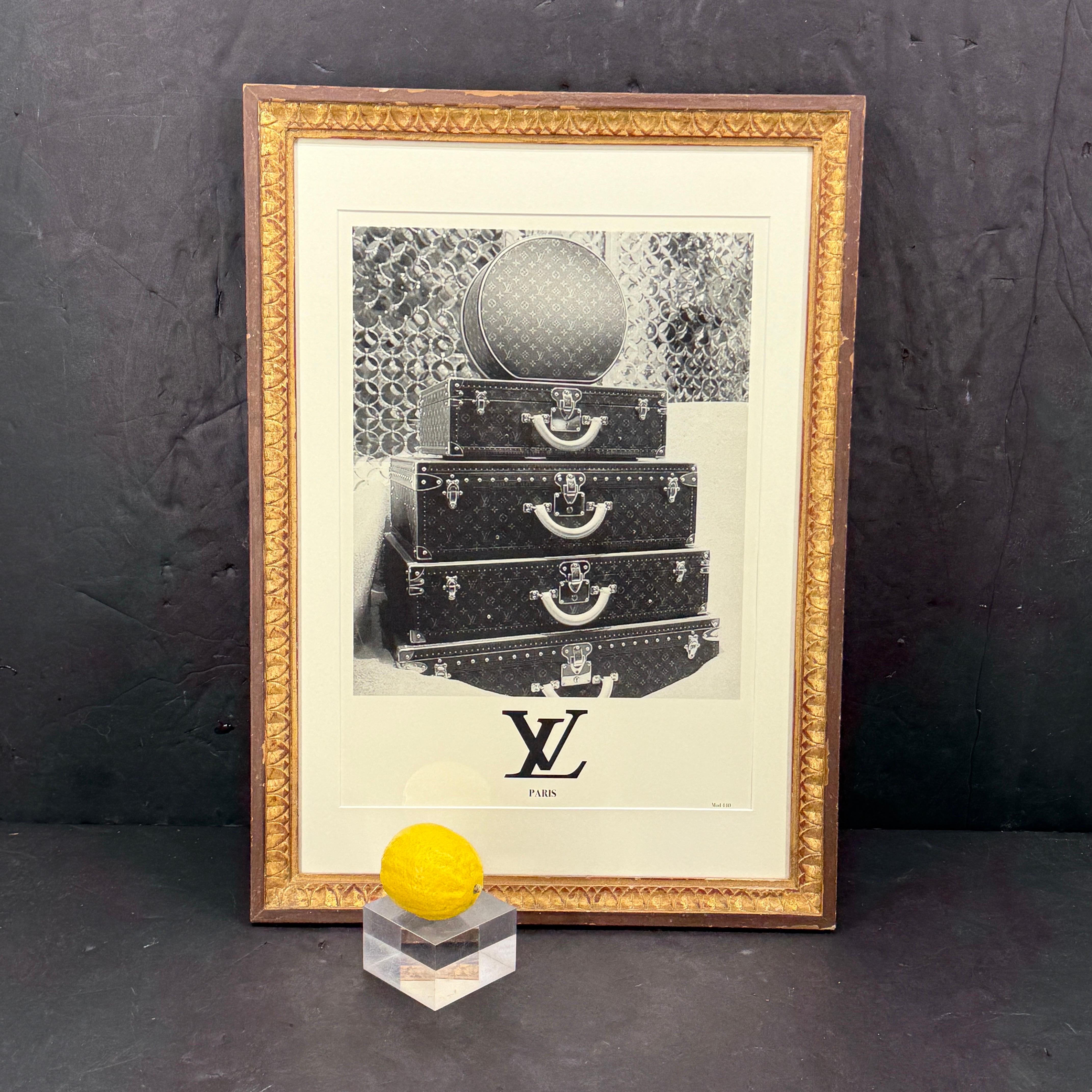 Louis Vuitton Trunks Suitcases Monogram Art Print Framed Imperio en venta