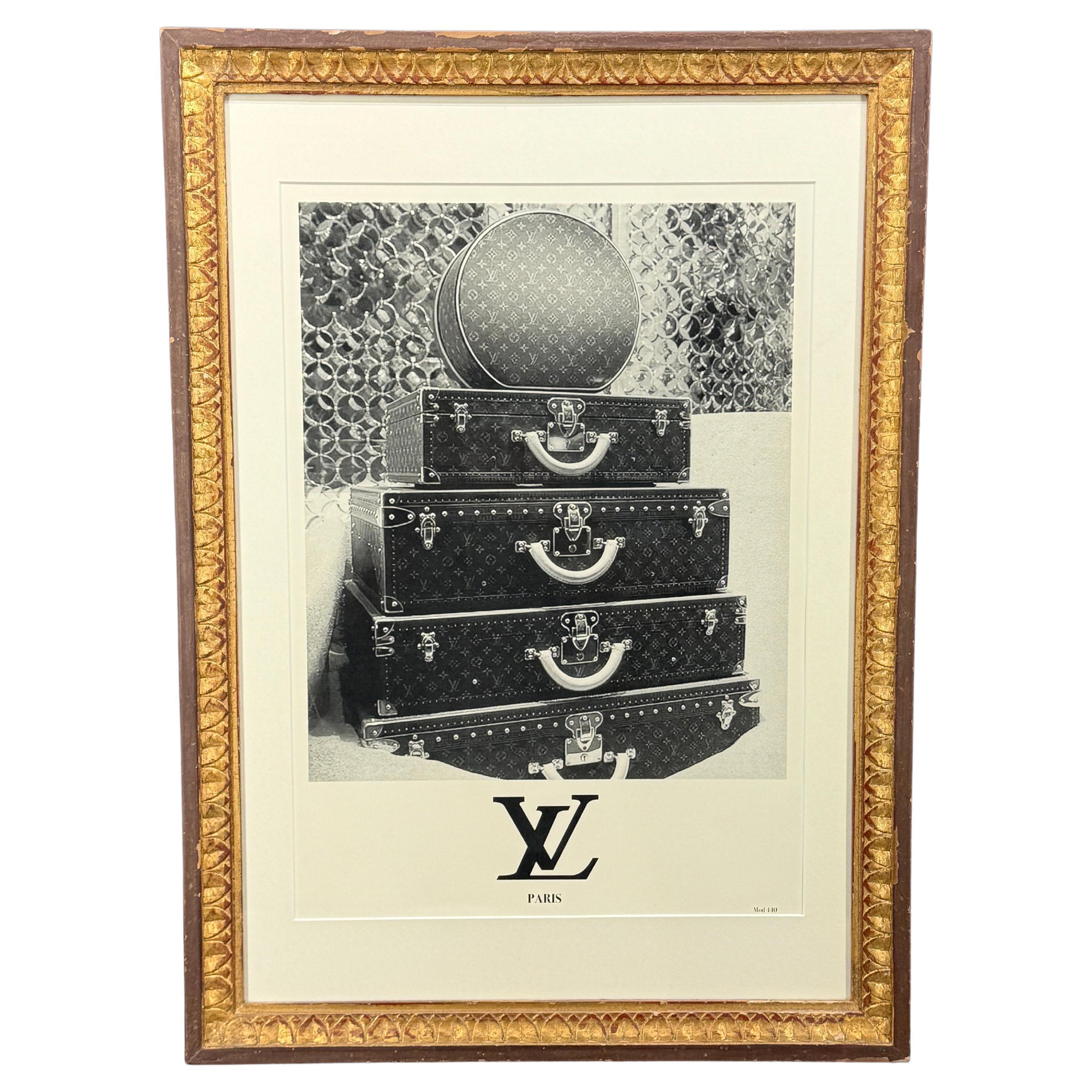Louis Vuitton Trunks Suitcases Monogram Art Print Framed
