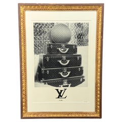 Louis Vuitton Trunks Suitcases Monogram Art Print Framed