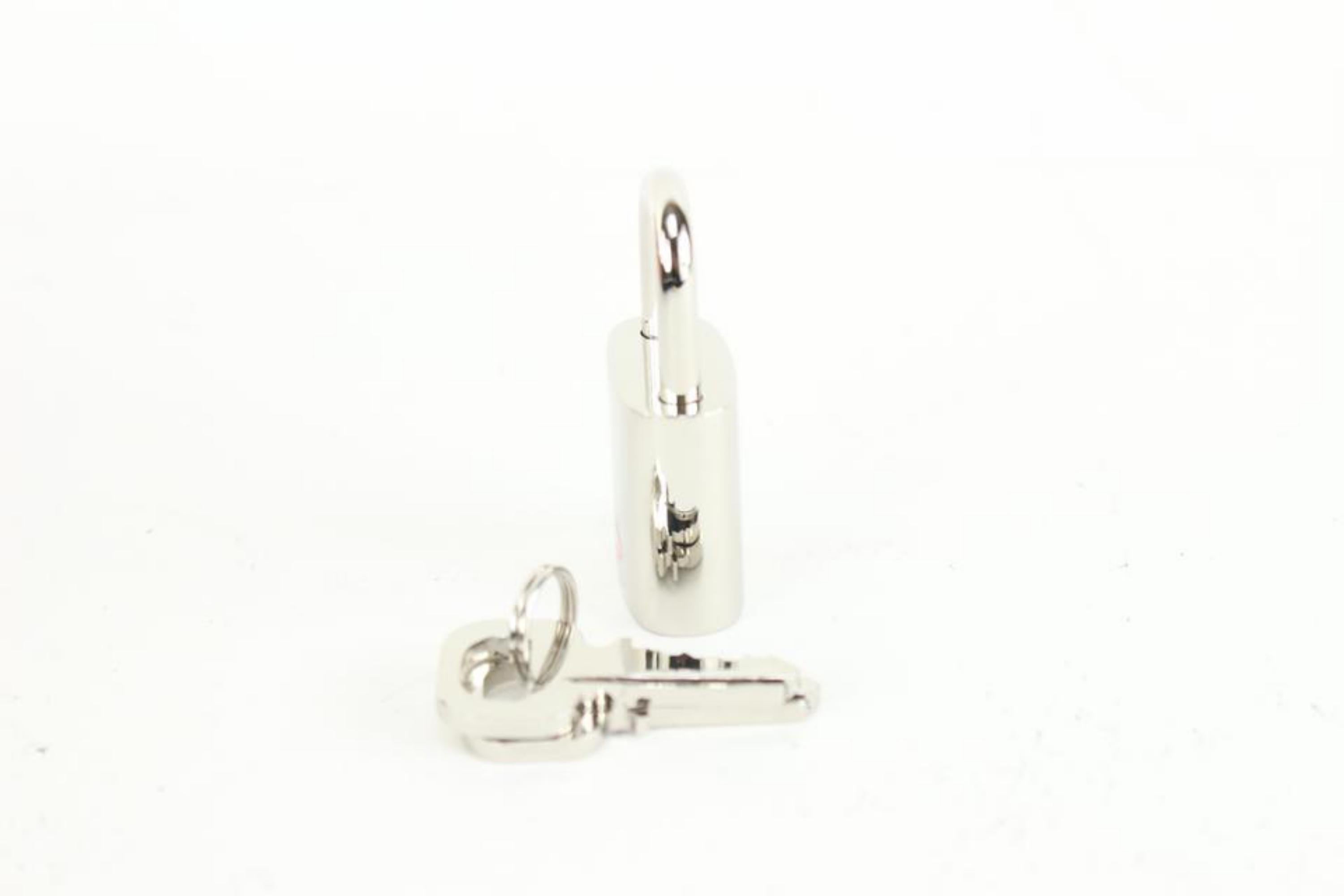 Louis Vuitton TSA De Voyage Padlock Silver and 2 Key Set Lock 57lk63s For Sale 2