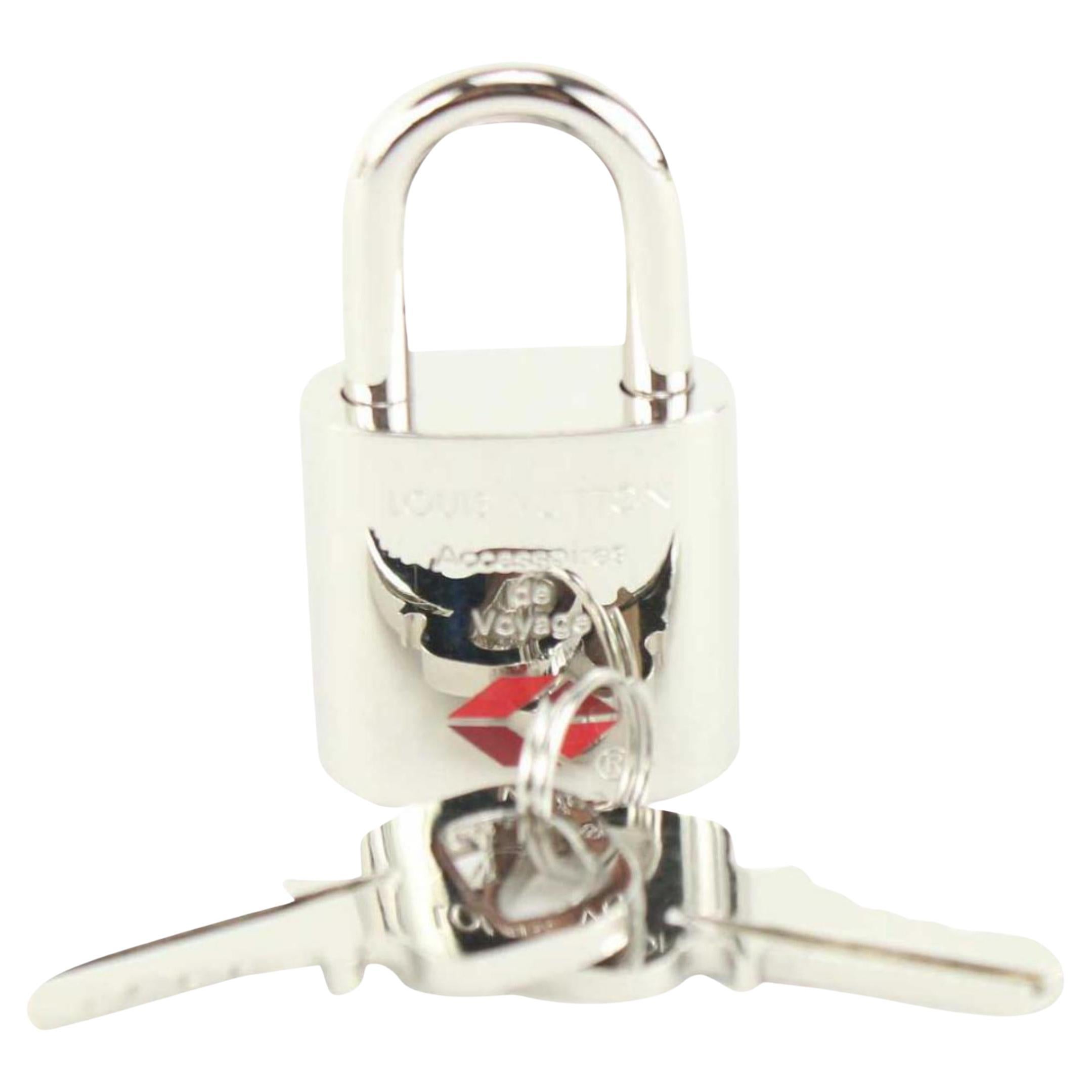 Louis Vuitton TSA De Voyage Padlock Silver and 2 Key Set Lock 57lk63s For  Sale at 1stDibs