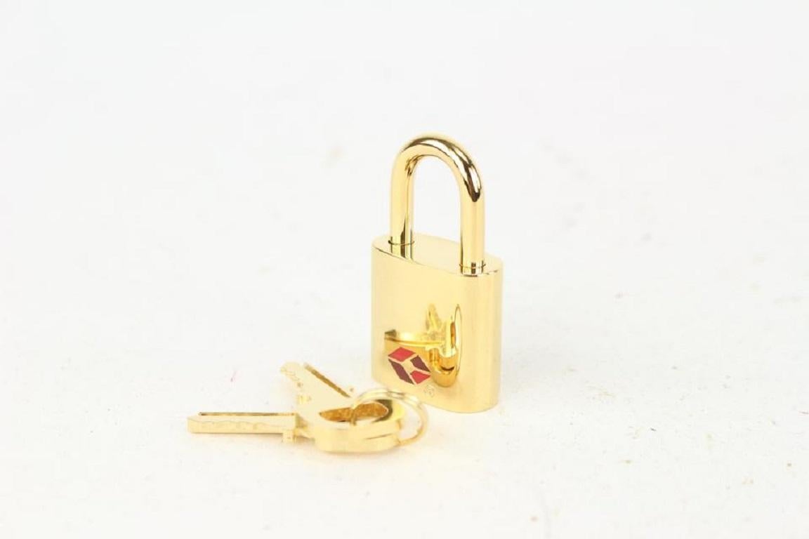 Louis Vuitton TSA Gold Padlock and Key Set Lock Keepall Eole 817lv37 3