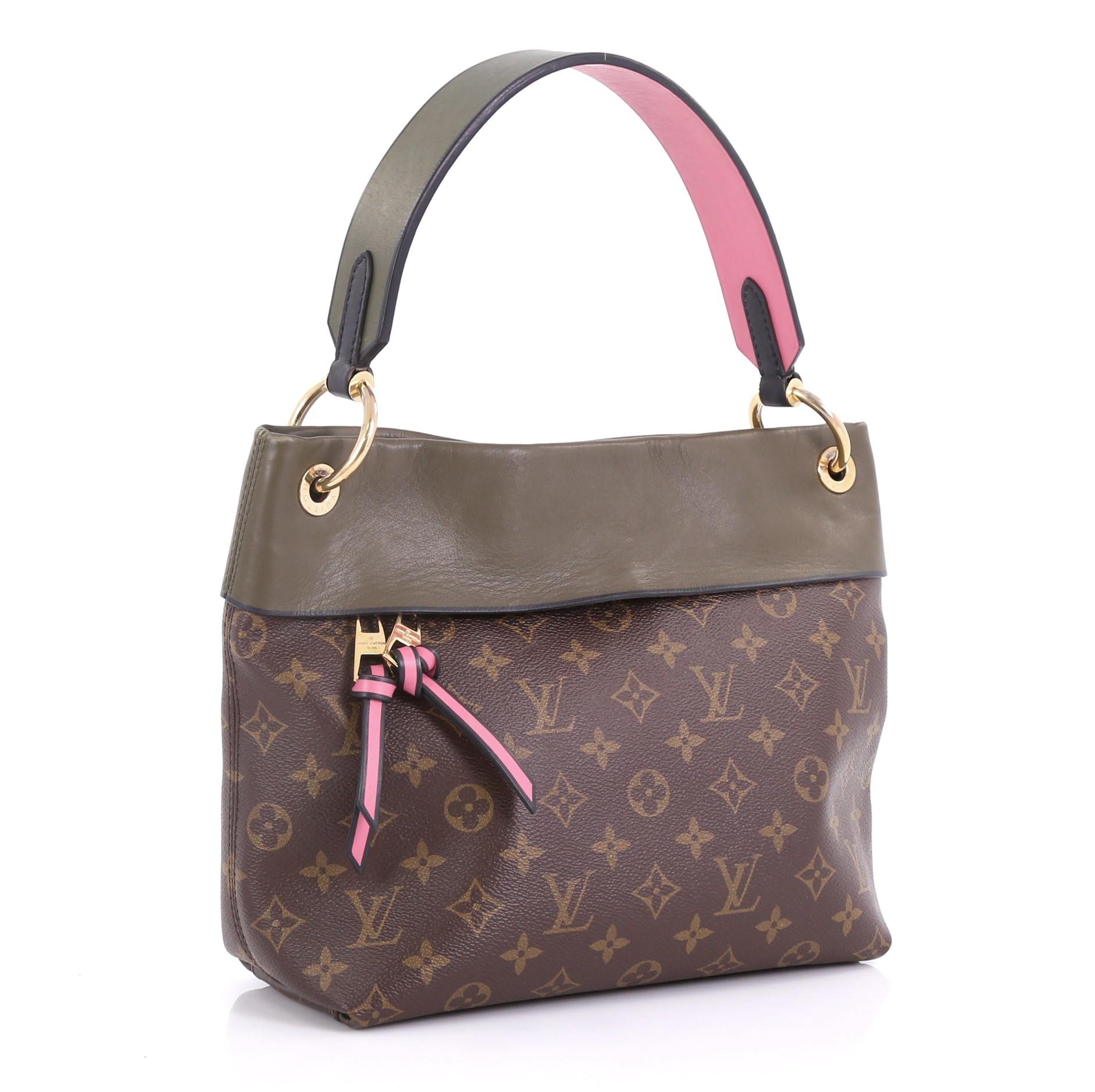 Gray Louis Vuitton Tuileries Besace Bag Monogram Canvas with Leather