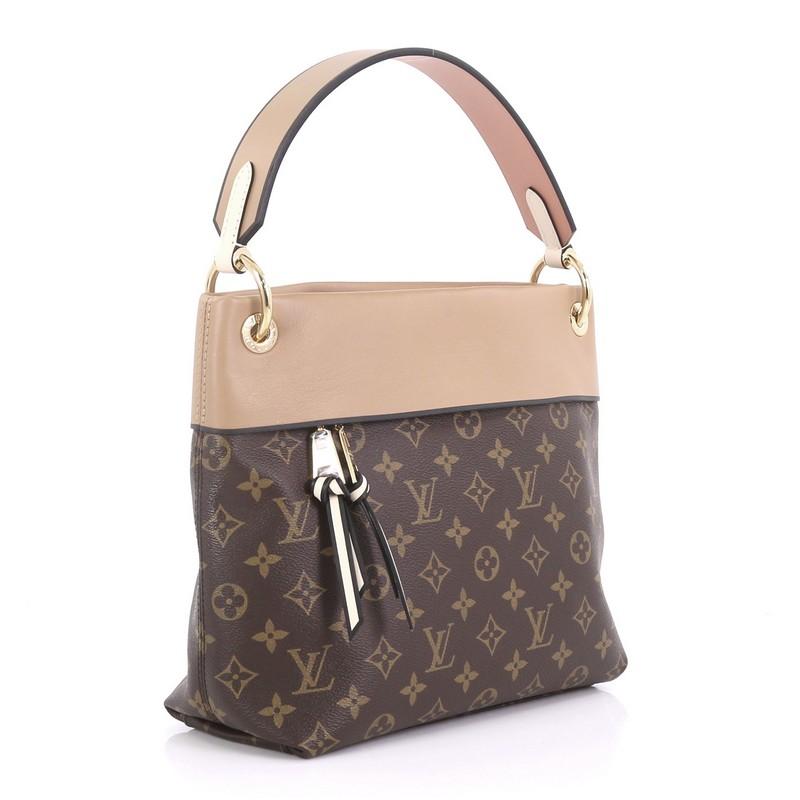 Gray Louis Vuitton Tuileries Besace Bag Monogram Canvas with Leather