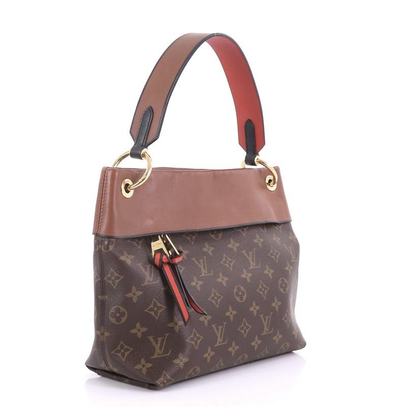 Brown Louis Vuitton Tuileries Besace Bag Monogram Canvas with Leather