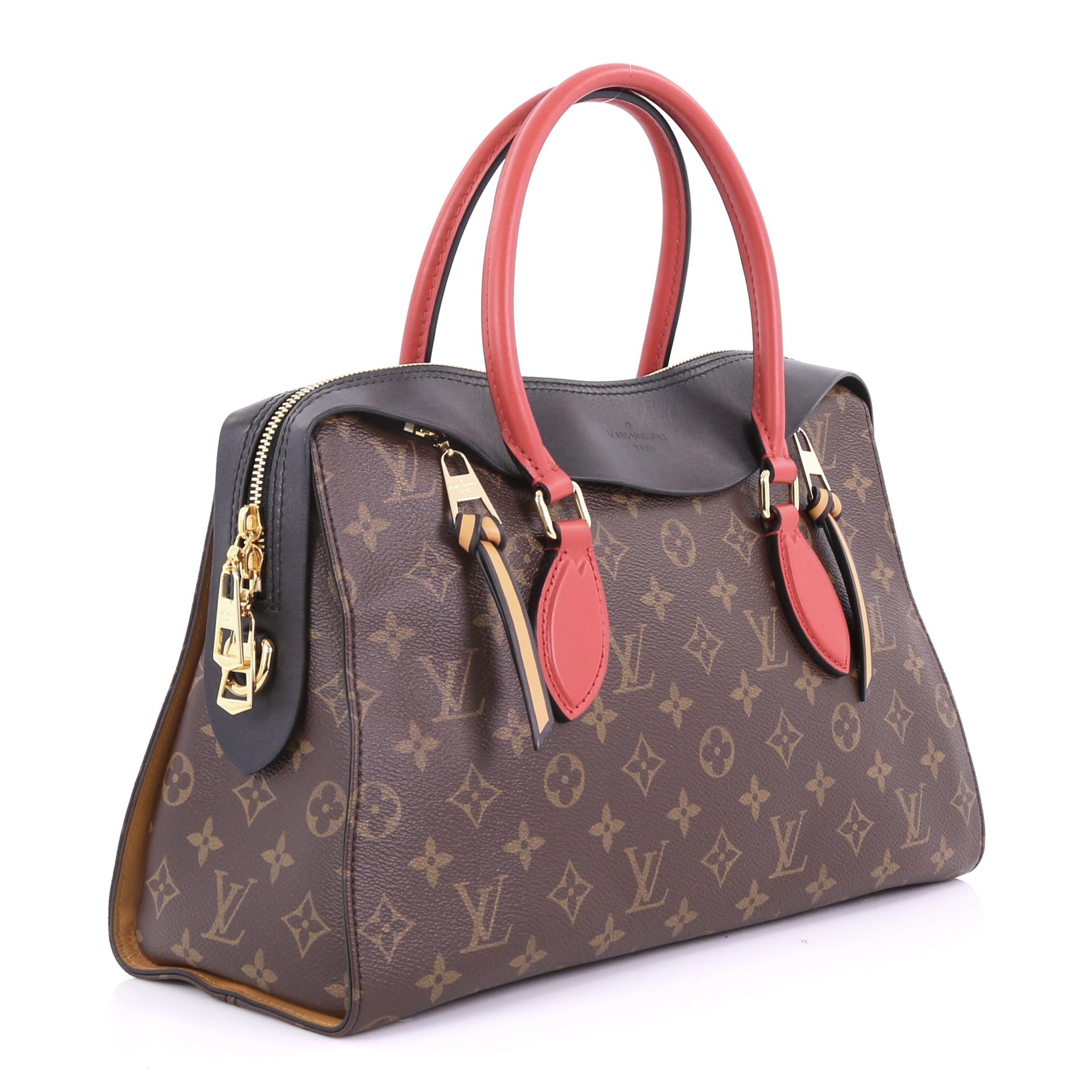 Louis Vuitton Tuileries Handbag Monogram Canvas with Leather (Braun)