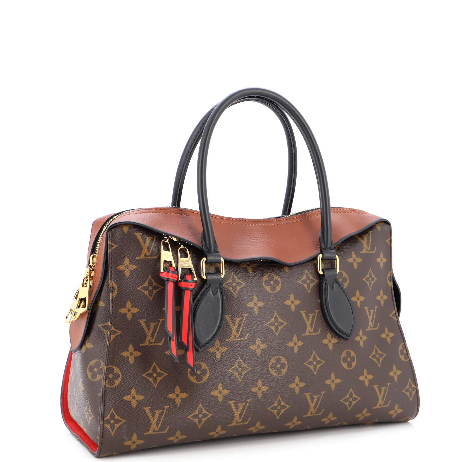 Louis Vuitton Tuileries Handbag Monogram Canvas with Leather In Good Condition In NY, NY