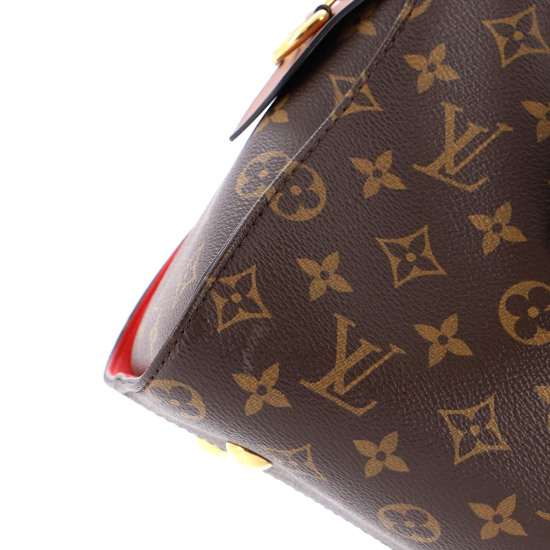 Louis Vuitton Tuileries Handbag Monogram Canvas with Leather 4