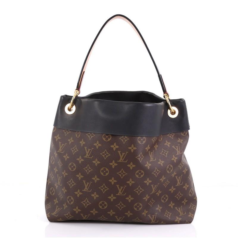 Louis Vuitton Tuileries Hobo Monogram Canvas with Leather In Excellent Condition In NY, NY