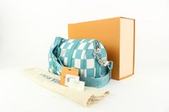 Louis Vuitton Turquoise Damier City Keepall Bandouliere  98lv58