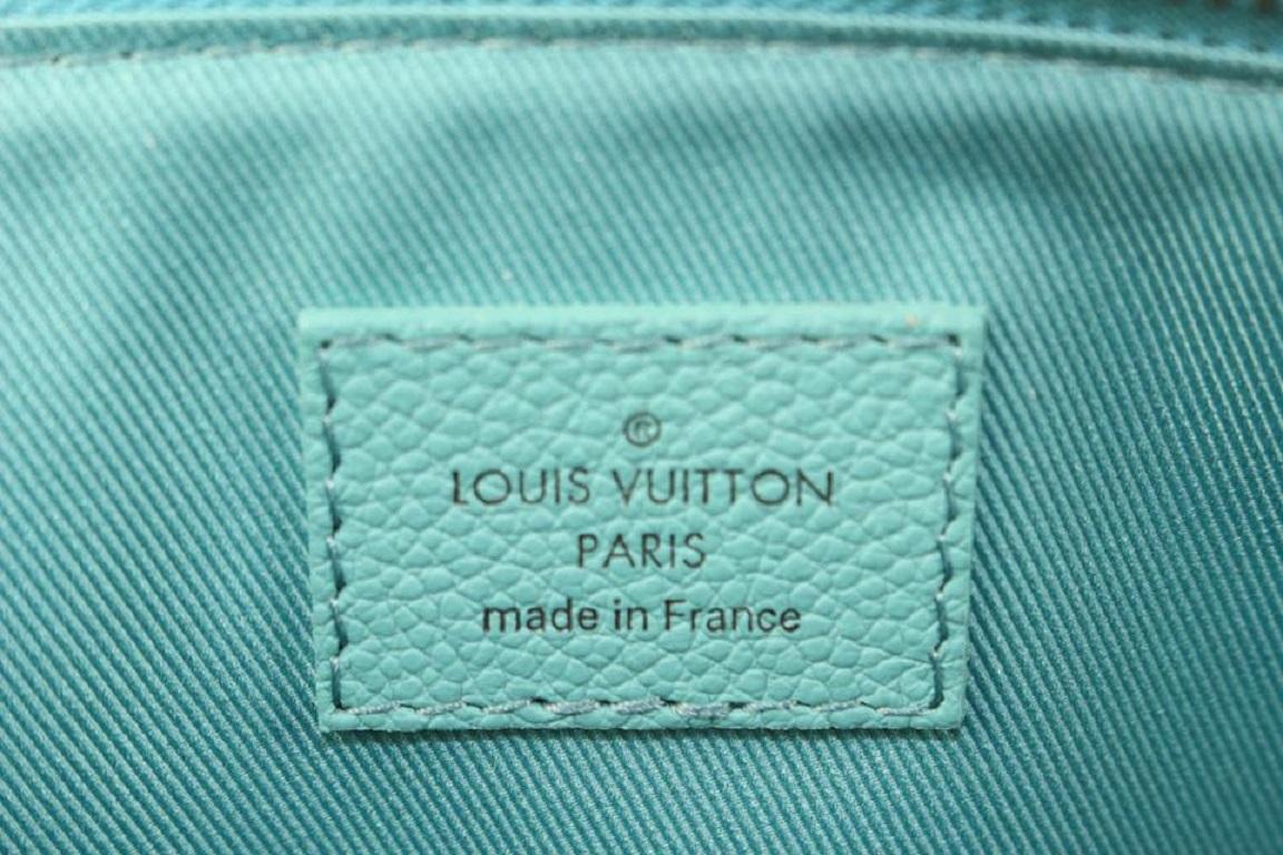 Blue Louis Vuitton Turquoise Damier City Keepall Bandouliere  98lv58