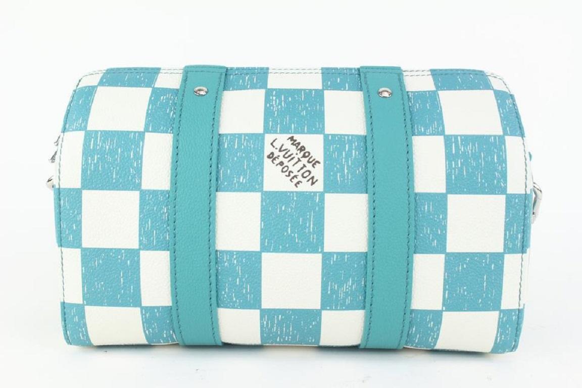 Louis Vuitton Turquoise Damier City Keepall Bandouliere  98lv58 1