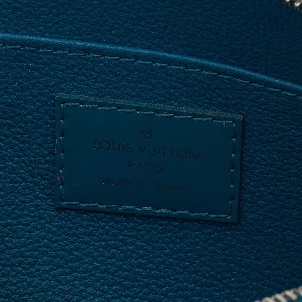 Louis Vuitton Turquoise Epi Leather Cosmetic Pouch 5