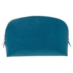 Louis Vuitton Turquoise Epi Leather Cosmetic Pouch