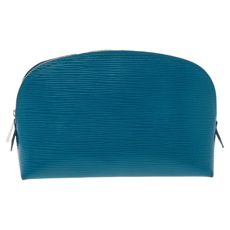 Louis Vuitton Turquoise Epi Leather Cosmetic Pouch at 1stDibs