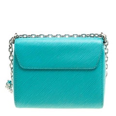 Louis Vuitton Turquoise Epi Leather Twist PM Bag