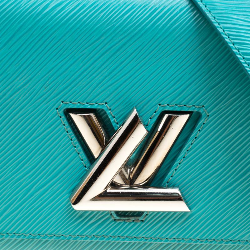 Blue Louis Vuitton Turquoise Epi Leather Twist PM Bag