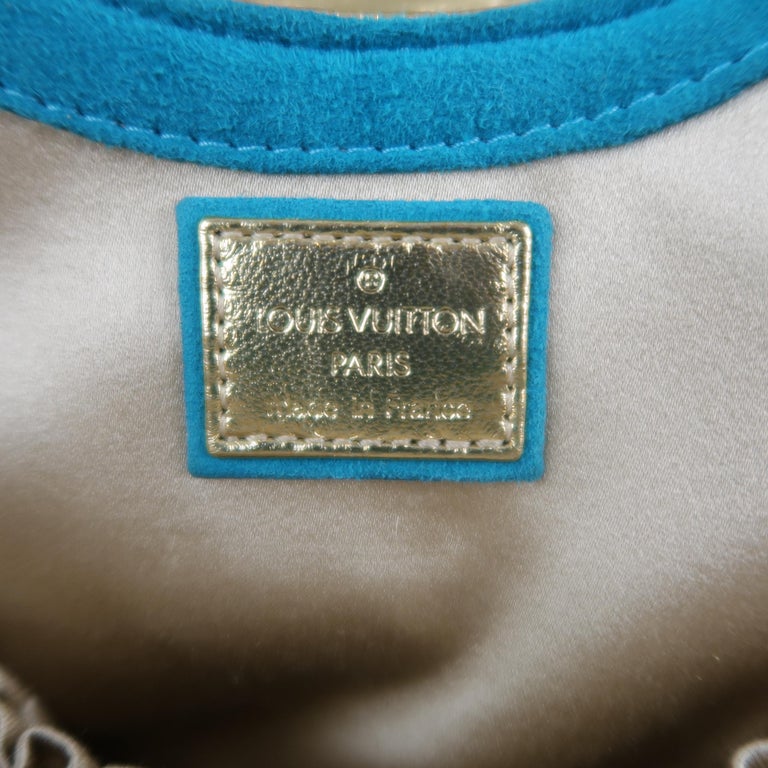 Louis Vuitton Brand Name Center Turquoise Monogram Full-Zip Hooded