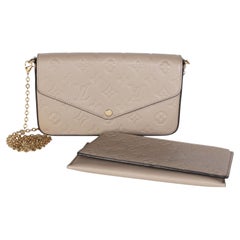 Louis Vuitton „Turtledove“ Monogram Empreinte „Felicie“ Pochette