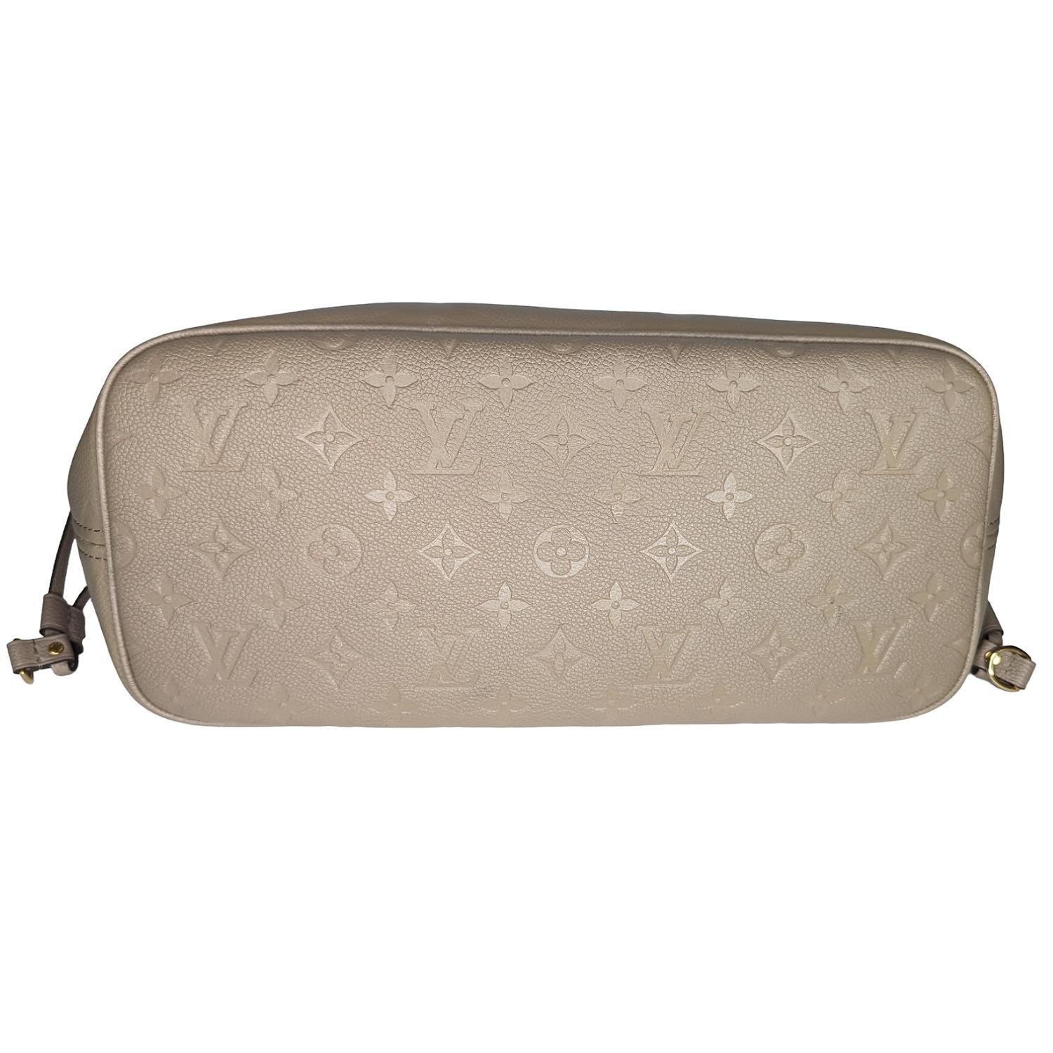 Louis Vuitton Turtledove Monogram Empreinte Neverfull MM Tote In Excellent Condition In Scottsdale, AZ