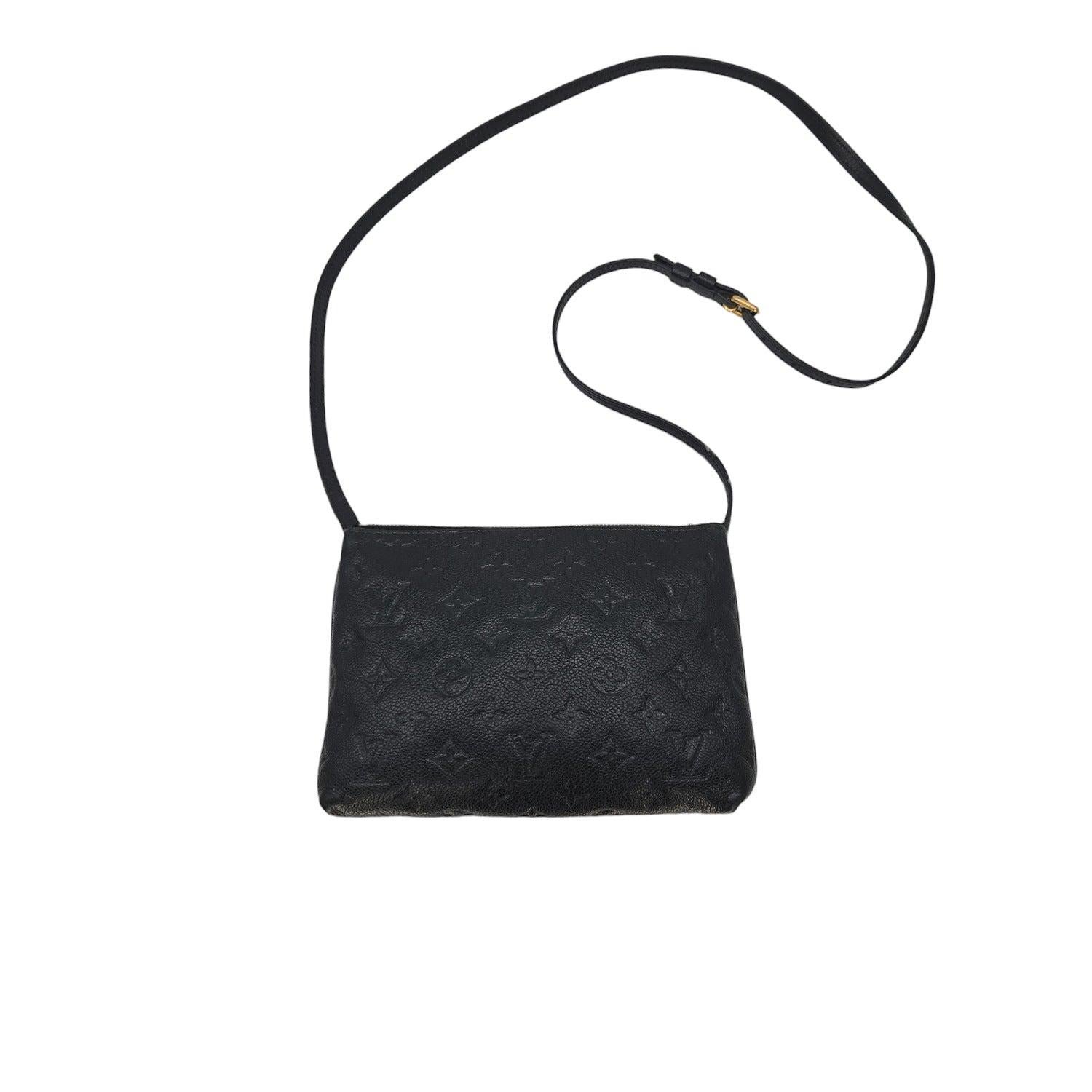 Louis Vuitton Twice Black Monogram Empreinte Crossbody Bag In Good Condition In Scottsdale, AZ