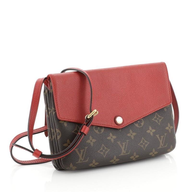 Louis Vuitton Twice Crossbody Bag Monogram Empreinte Leather Black  eBay