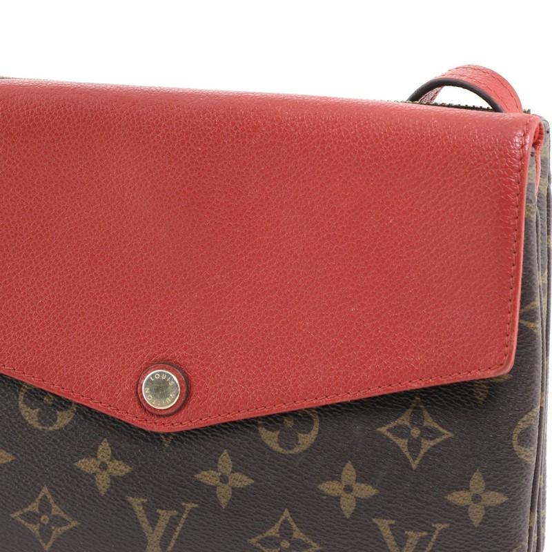 Brown Louis Vuitton Twice Handbag Monogram Canvas
