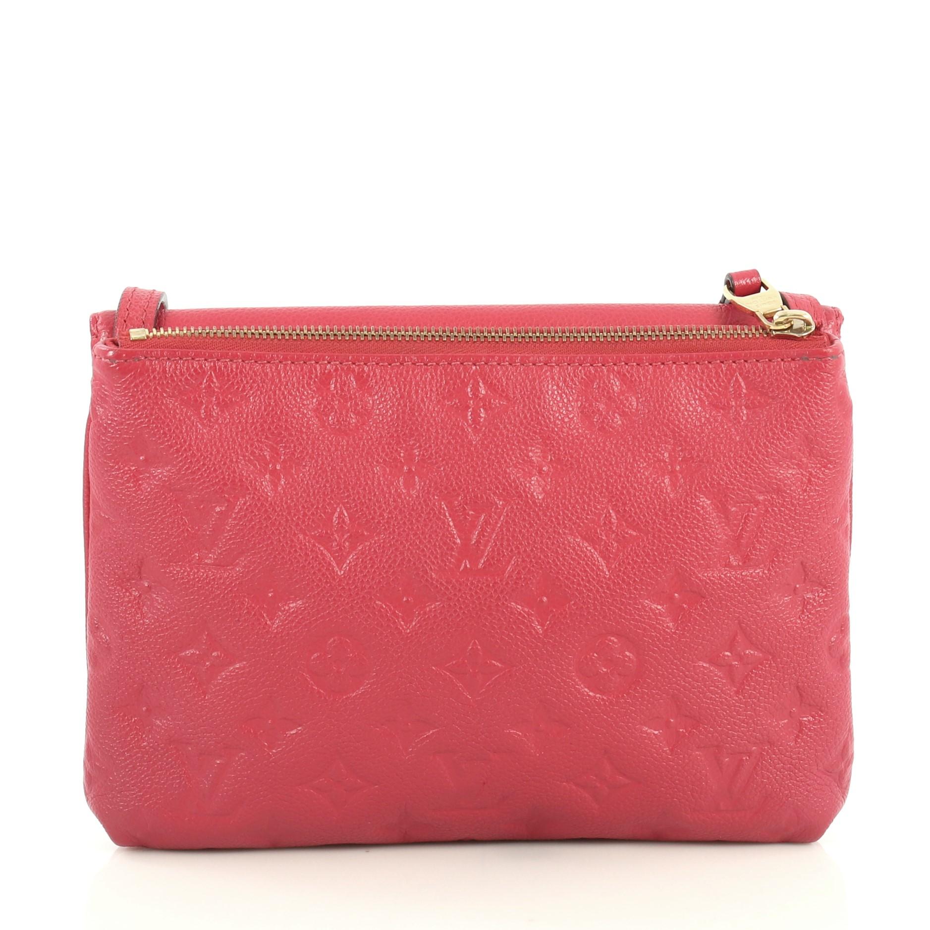 Pink Louis Vuitton Twice Handbag Monogram Empreinte Leather